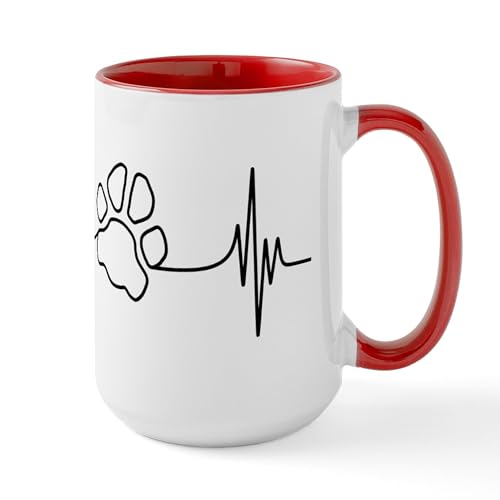 White/Red Inside - Paw Beat Mugs