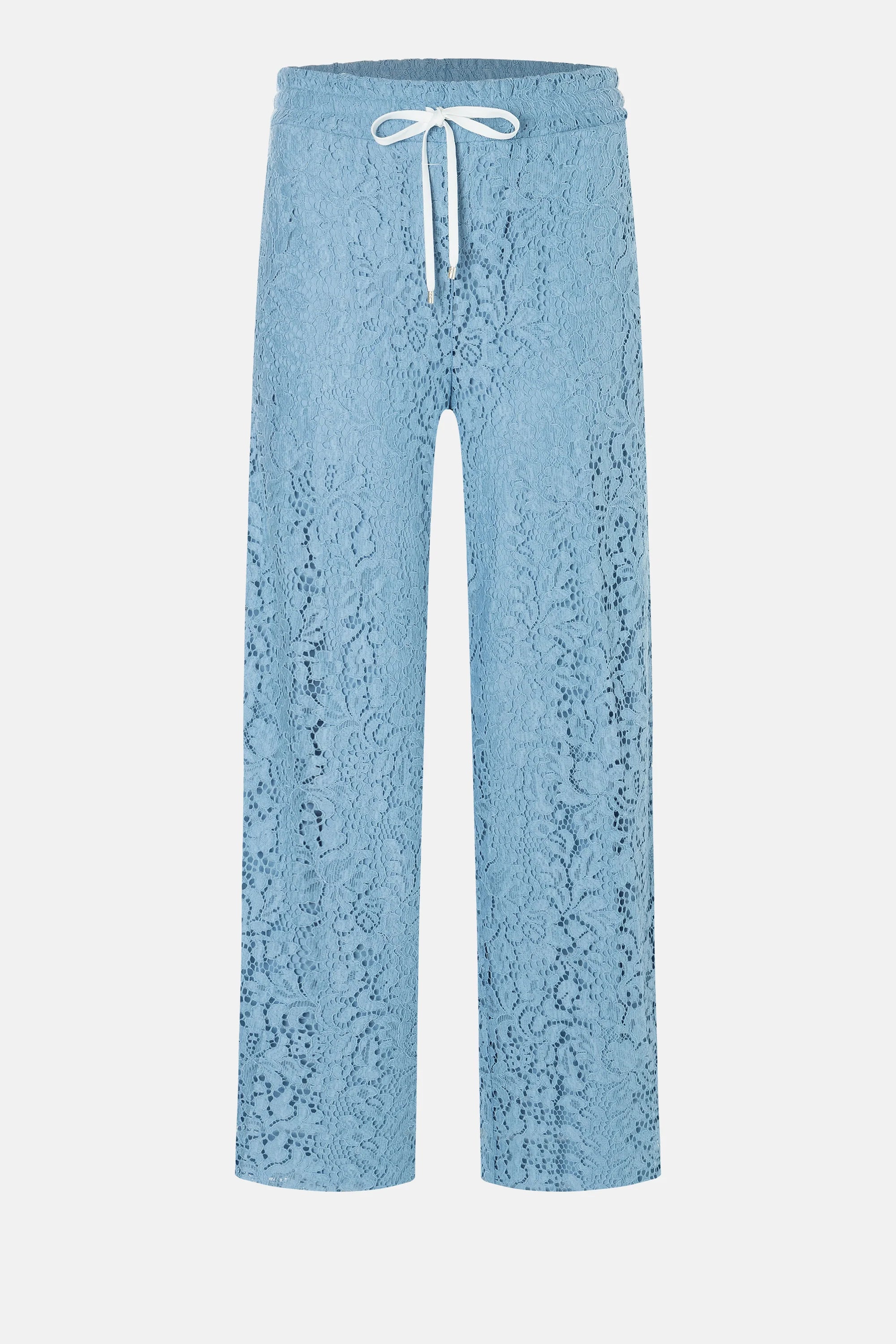 Clara Wide Leg Cropped Lace Pants for Women - Sky Blue | Boho Chic Summer Pants | Perfect for Beach, Vacation & Casual Outfits