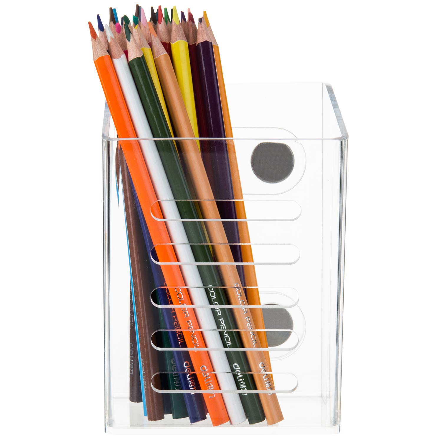 Premium Clear Acrylic Magnetic Dry Erase Marker Holder - Whiteboard Organizer for Office & Classroom - Wall-Mounted Storage Basket for Markers, Pens & Office Supplies