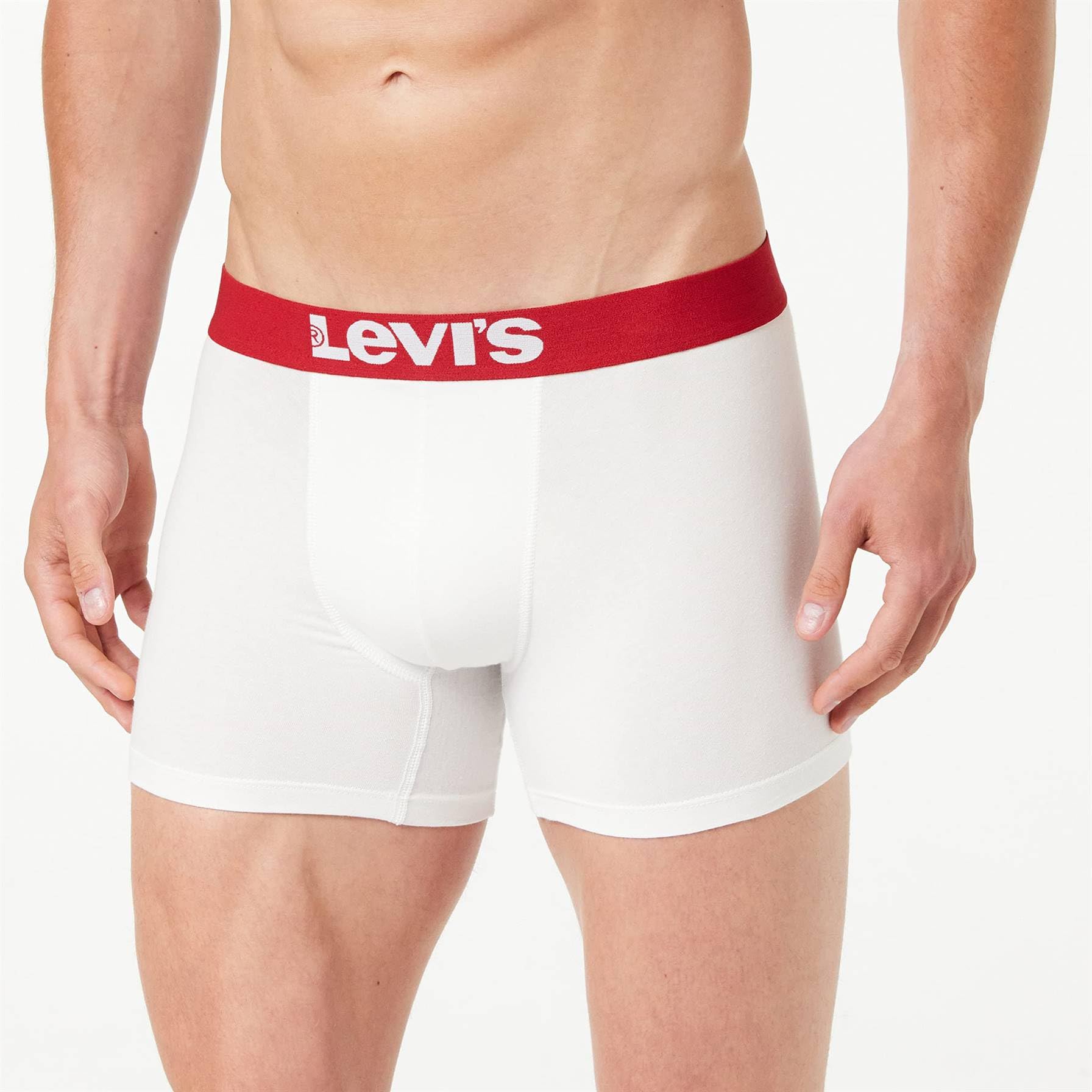 Levi's Men's Solid Basic Boxer Briefs 2-Pack - Soft Cotton Underwear for Everyday Comfort - Perfect for Workout, Lounge & Sleep