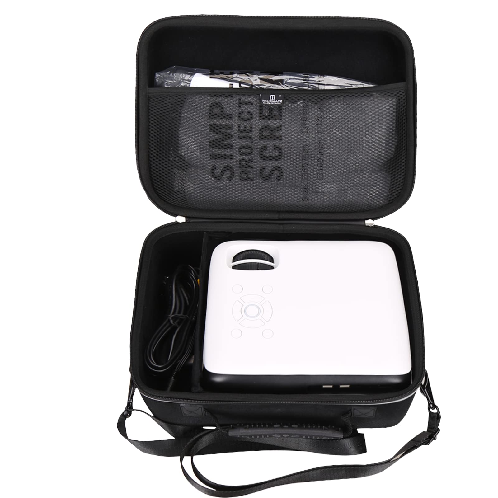HAPPRUN Projector Hard Storage Case - Durable Travel Case for Native 1080P Bluetooth Projector | Protective Carrying Case for Home Theater, Outdoor Movies & Business Presentations