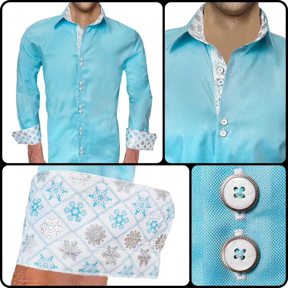 Premium Metallic Winter Dress Shirts for Men & Women | Formal & Holiday Party Wear | Made in USA | Elegant Office Attire & Special Occasion Outfits