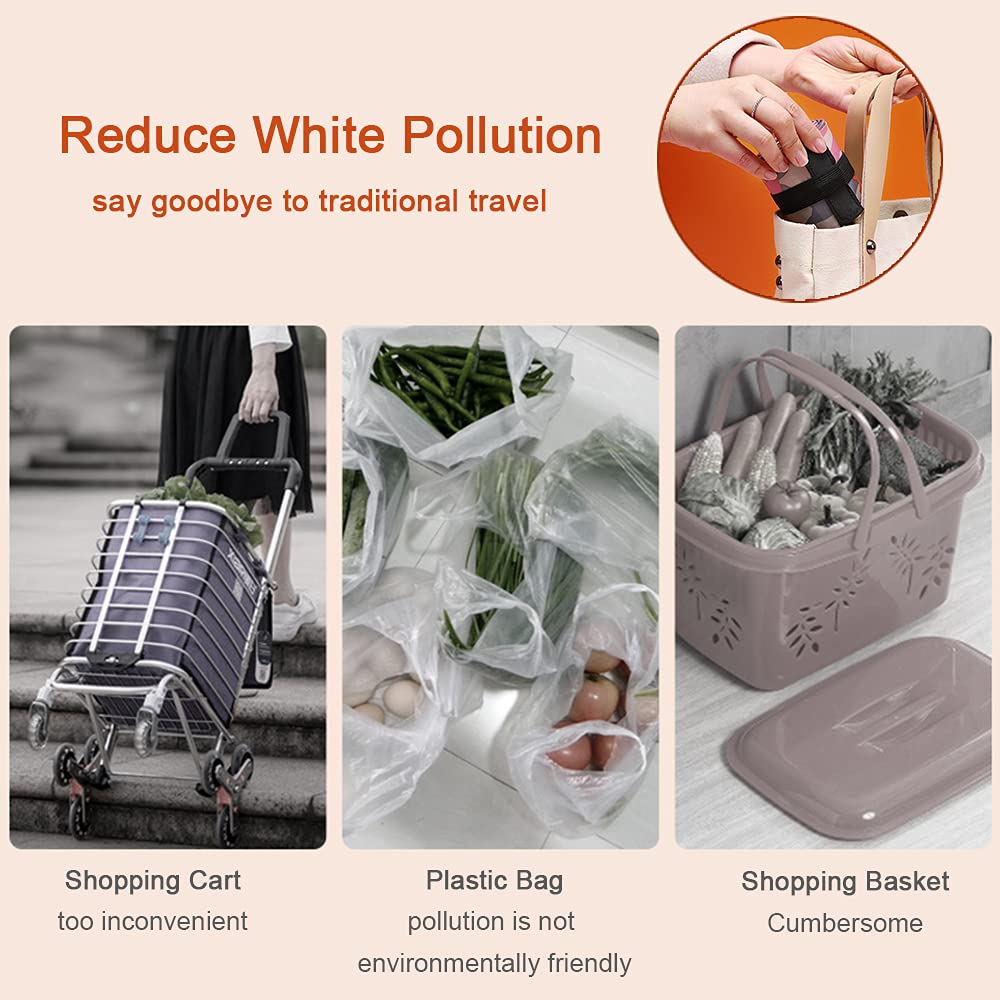 Foldable Reusable Shopping Bags for Groceries & Travel
