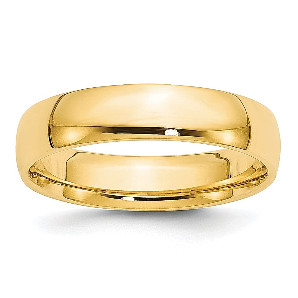10K Yellow Gold 5mm Lightweight Comfort Fit Wedding Band Ring for Women - Size 5.5 - Classic Fine Jewelry Gift for Her - Perfect for Anniversaries, Engagements & Everyday Wear