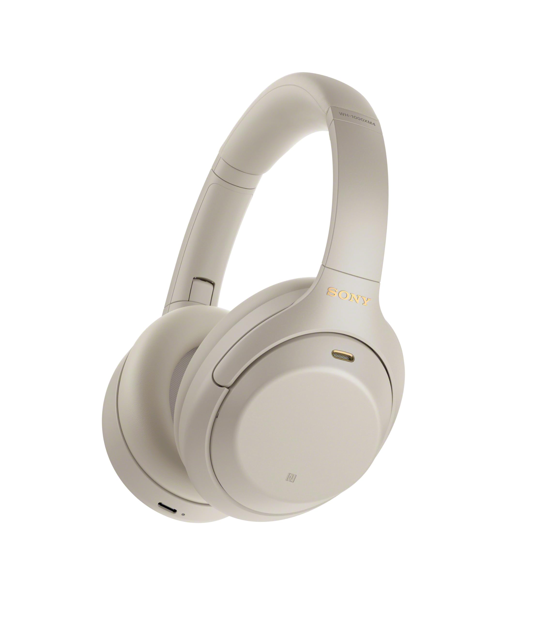 Sony WH-1000XM4 Wireless Bluetooth Noise Cancelling Headphones with Microphone, Alexa Voice Control & 30-Hour Battery - Silver | Perfect for Travel, Work & Music Listening