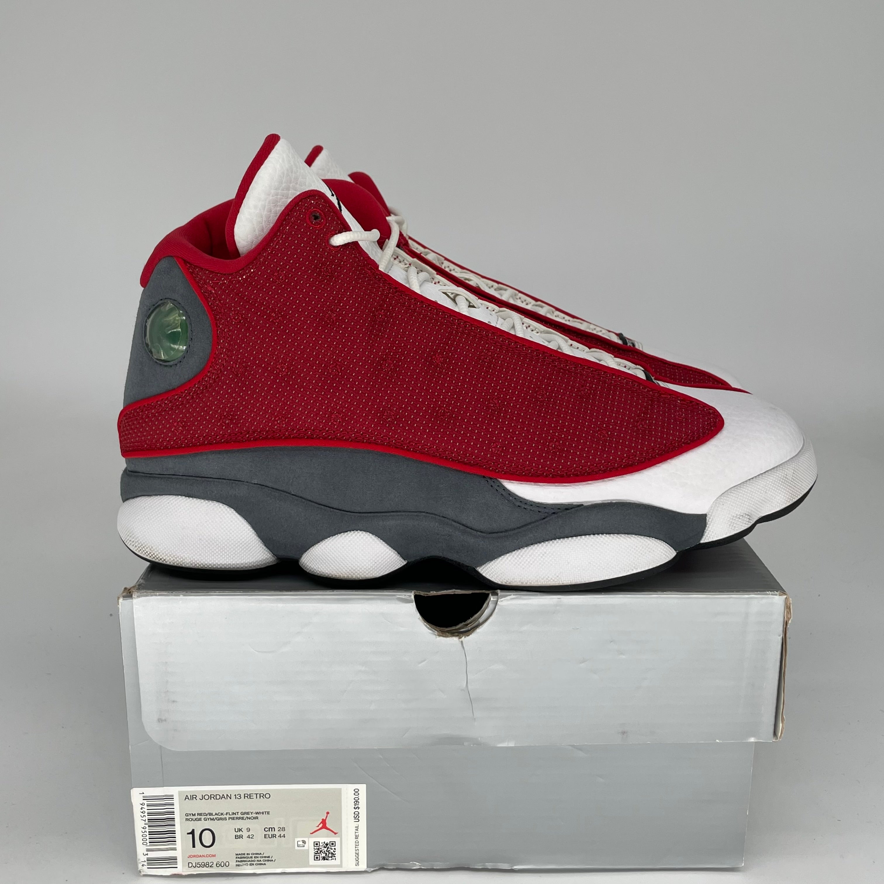 Original: AIR JORDAN 13 RED FLINT SIZE 10 DJ5982 600   Optimized:   Air Jordan 13 Retro 