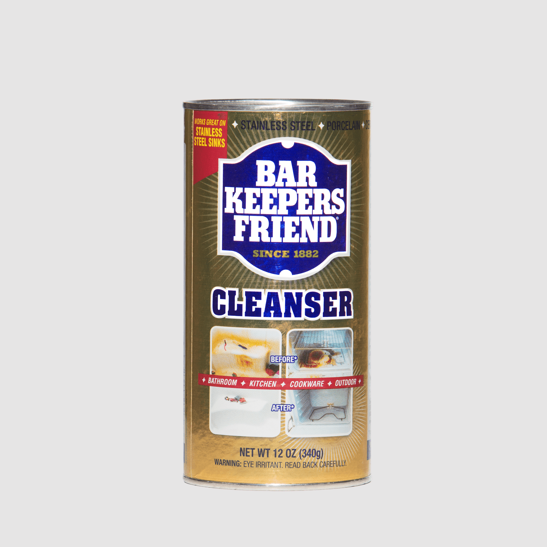 Bar Keepers Friend Powdered Cleanser 21oz - Multi-Purpose Stain Remover for Kitchen, Bathroom & Cookware | Rust & Hard Water Stain Remover for Sinks, Pots & Pans