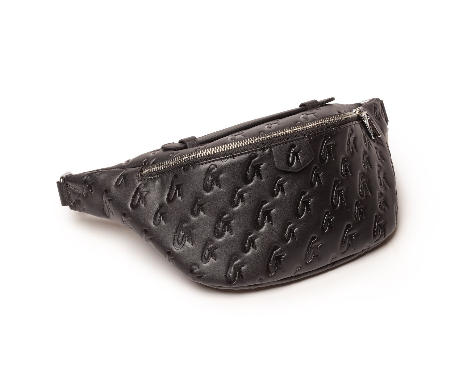 MONOGRAM FANNY PACK BLACK - Stylish Waist Bag for Travel, Hiking & Everyday Use
