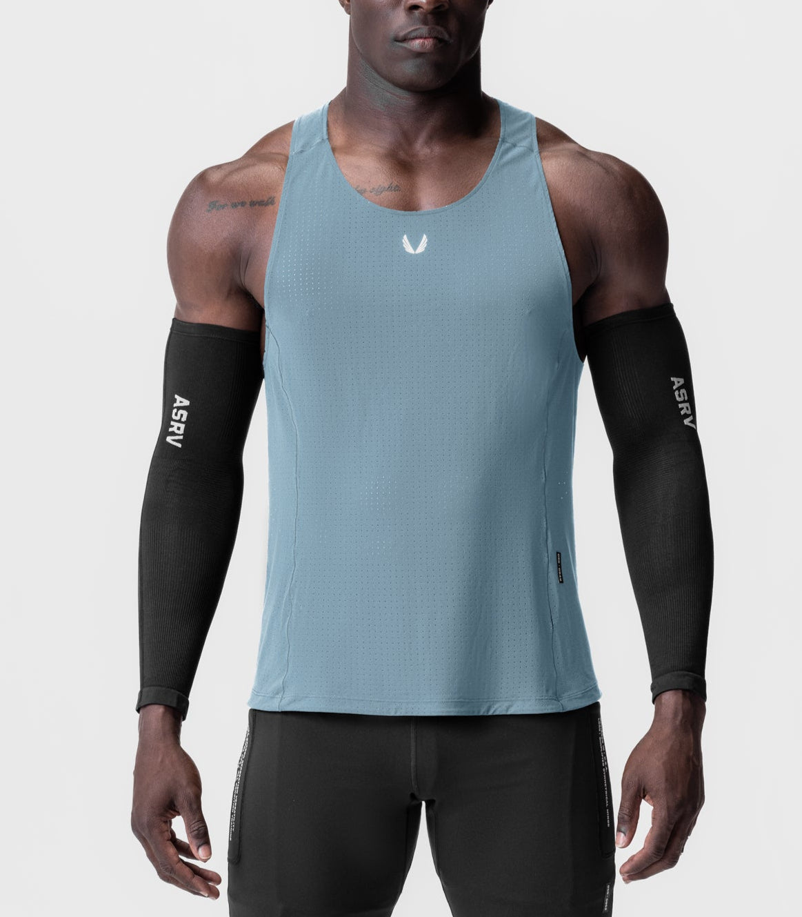 ASRV Men's Laser Vent Singlet Tank Top - Moisture Wicking Workout Shirt for Running, Gym & Training - Lightweight & Breathable Activewear