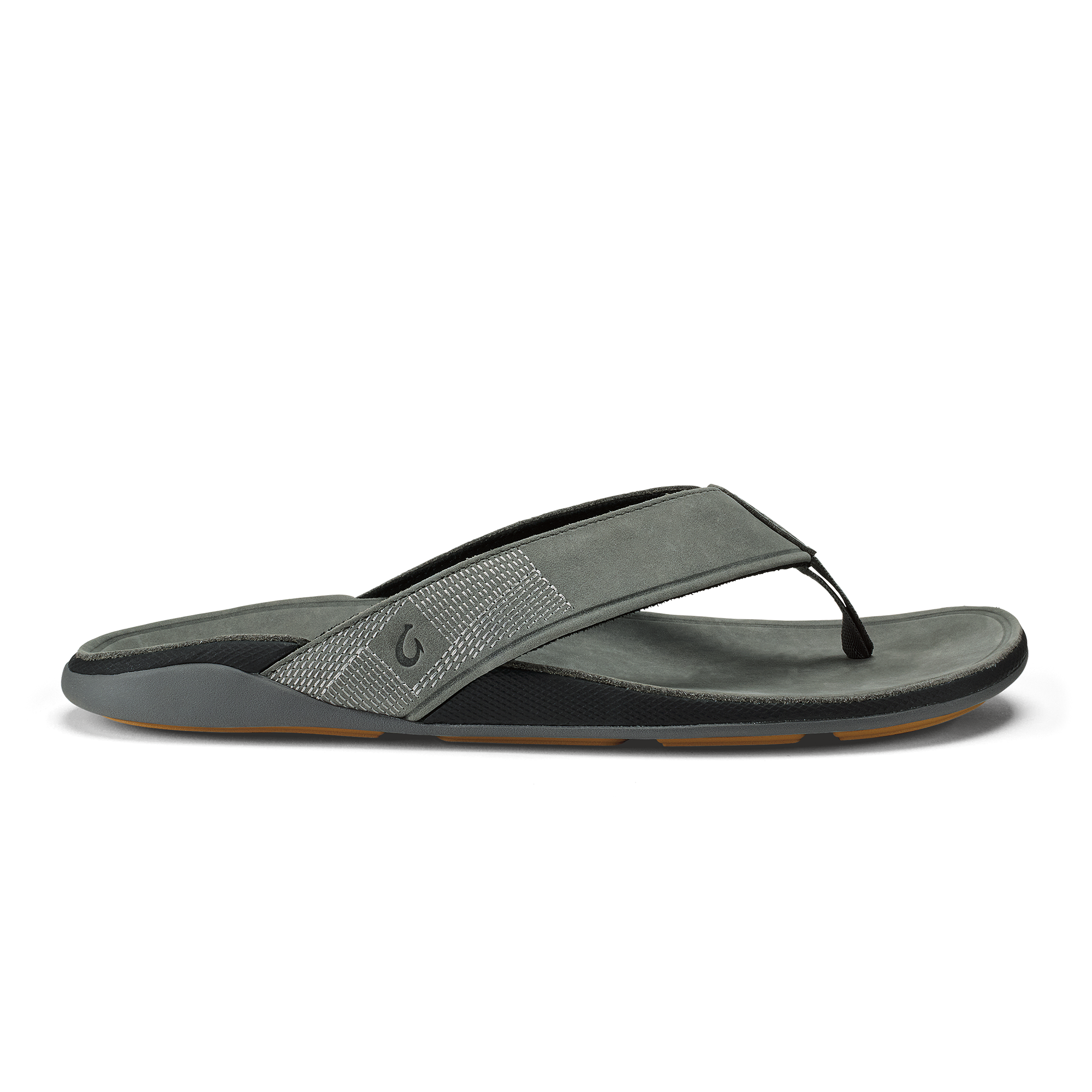 Tuahine Men's Leather Beach Sandals - Comfortable & Durable Rock Style Flip Flops for Summer Outdoor Walking, Vacation & Casual Wear