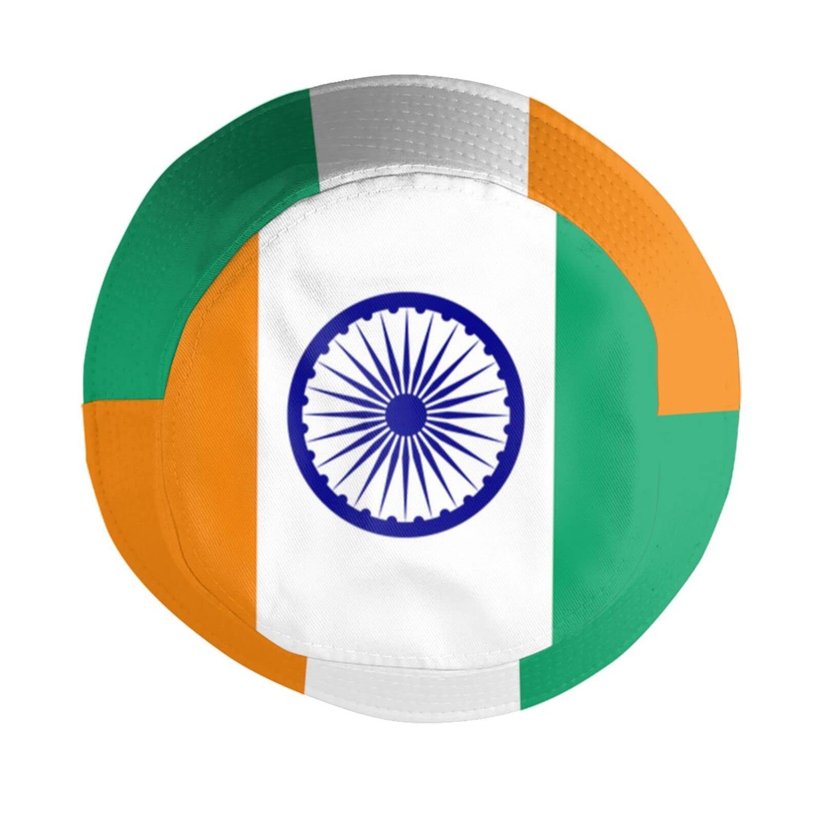 India Flag Bucket Hat - UPF 50+ Sun Protection, Packable & Wide Brim Summer Hat for Men & Women - Perfect for Outdoor Travel, Beach, Fishing, and Patriotic Events