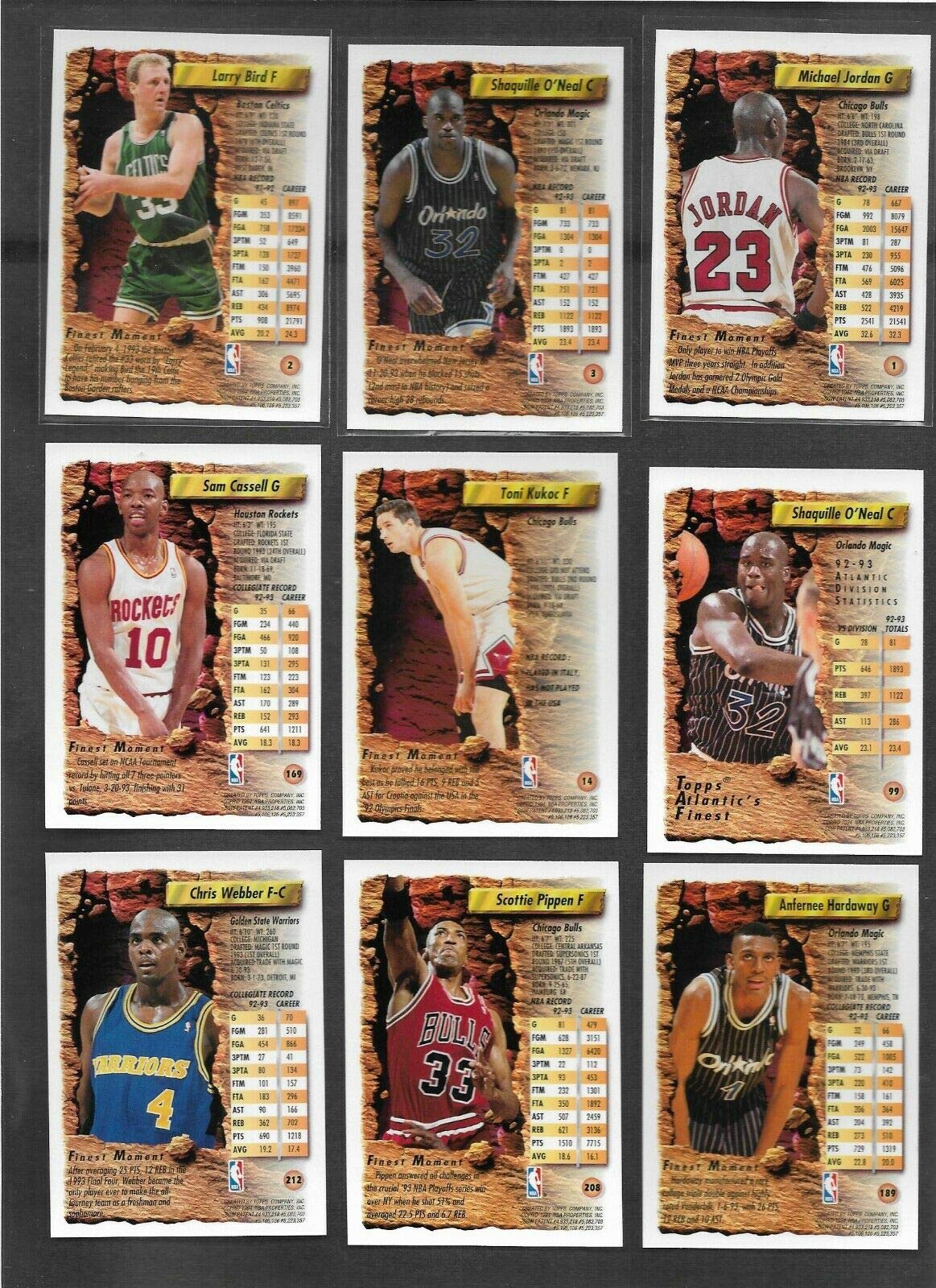 1993-94 Finest Basketball Complete Set - 220 Cards Including Michael Jordan | Rare Collectible for NBA Fans, Sports Memorabilia Enthusiasts & Card Investors | Perfect for Display, Trading & Investment
