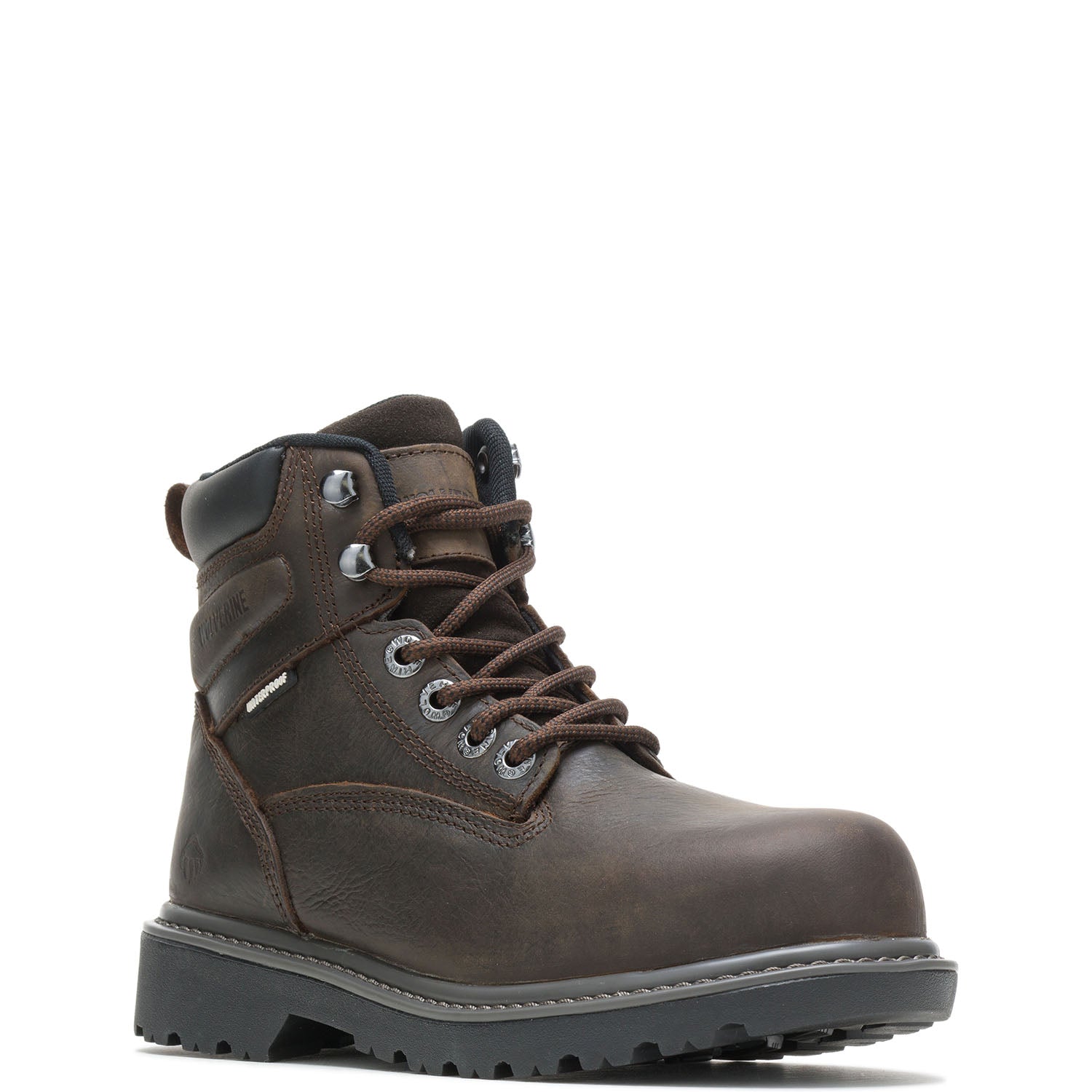 Waterproof Steel Toe Work Boots for Men - Heavy Duty Safety Shoes with Slip Resistant Outsole - Ideal for Construction, Warehouse & Outdoor Work (Dark Brown)