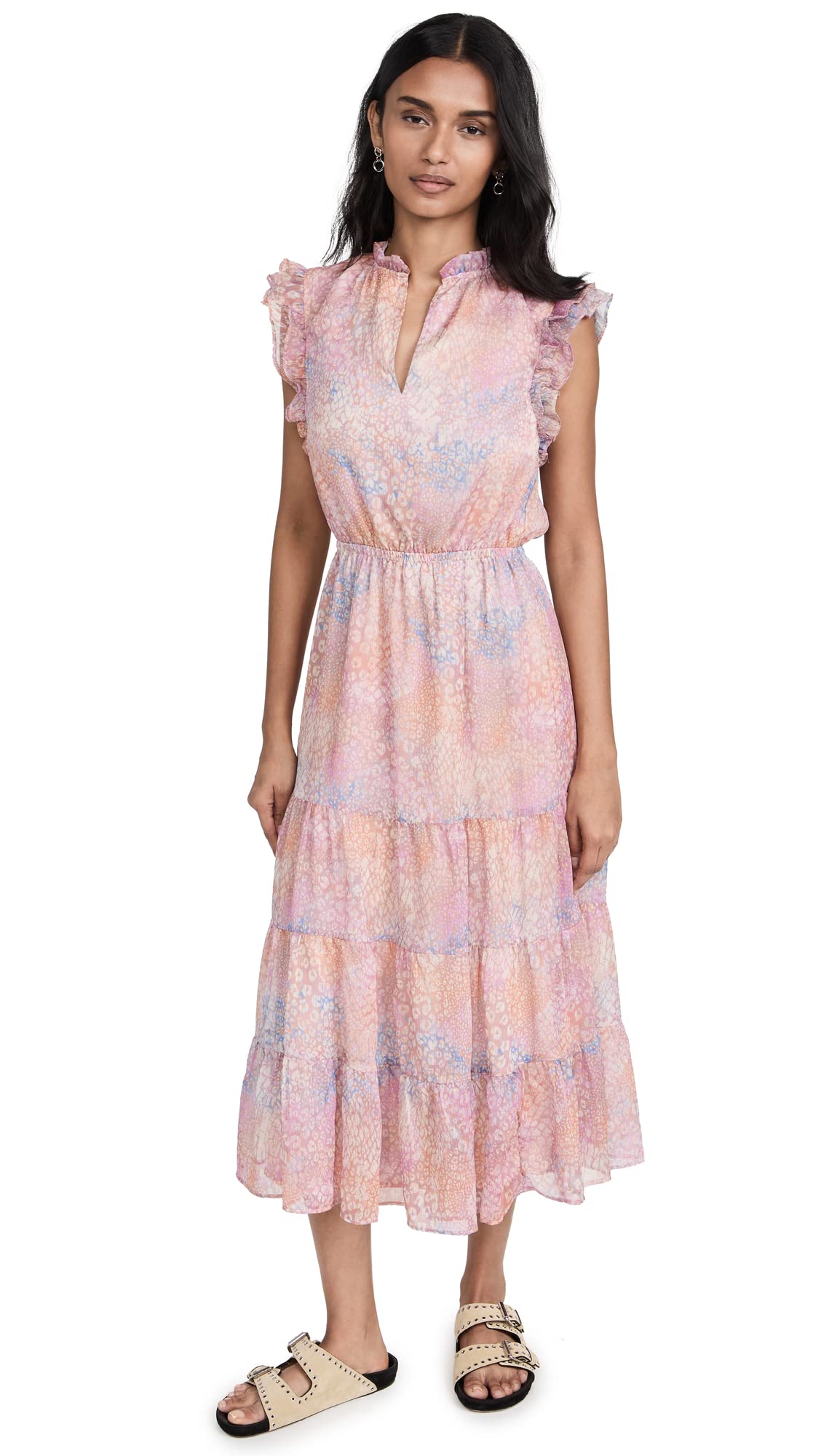 BB DAKOTA Women's Dreaming of Waves Dress - Flowy Summer Beach Dress with Floral Print, Perfect for Vacations, Parties & Date Nights