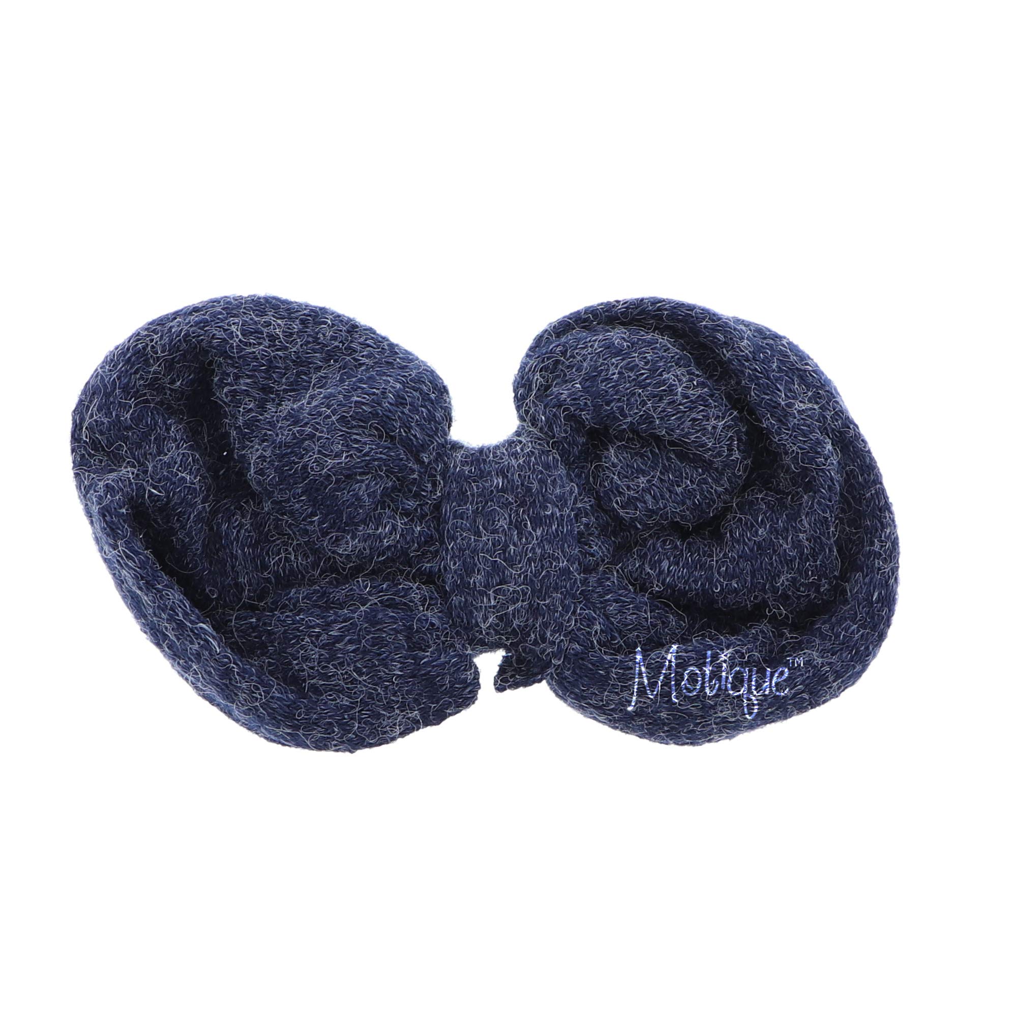 6 Inch Navy Heather Knit Bow for Girls - Perfect for Hair Accessories, Parties, and Everyday Style