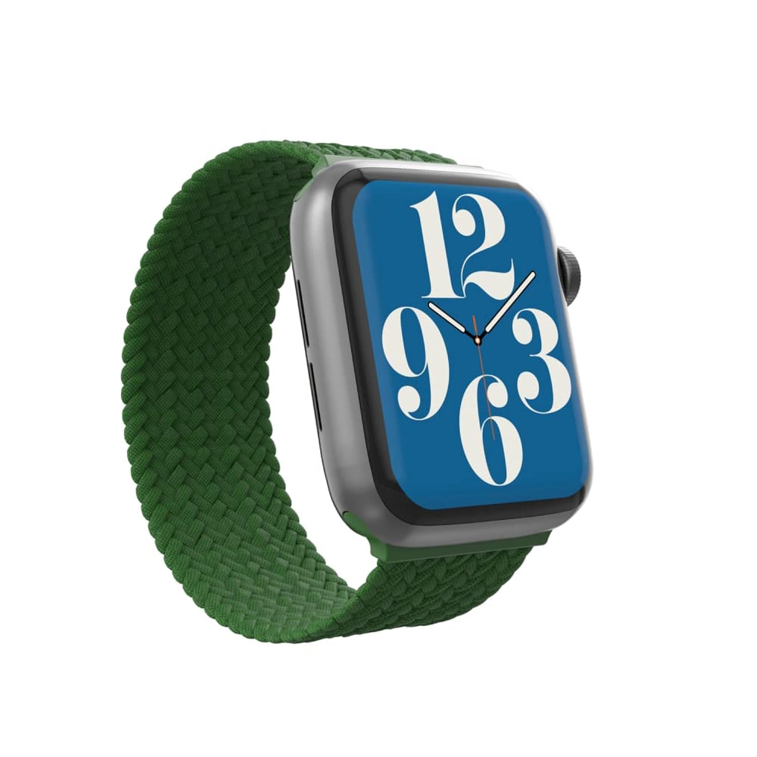 ZAGG Gear4 Braided Stretchy Solo Loop Band for Apple Watch 38mm 40mm 41mm - Large Size (705009492) - Forest Green - Compatible with iWatch Series 7/6/SE/5/4/3/2/1 - Perfect for Workouts, Running & Everyday Wear