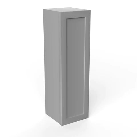 42 Inch Wall Cabinet - 12W x 42H x 12D Grey Shaker Style Kitchen Storage | Perfect for Pantry Organization, Bathroom Storage & Home Decor