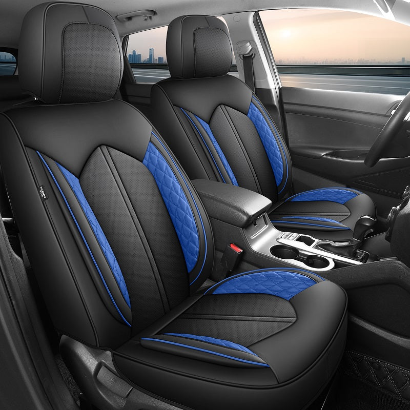 Premium Universal Leather Car Seat Covers - Full Set for Cars, SUVs & Trucks - Easy Installation & Enhanced Comfort - Perfect for Road Trips, Daily Commute & Vehicle Protection