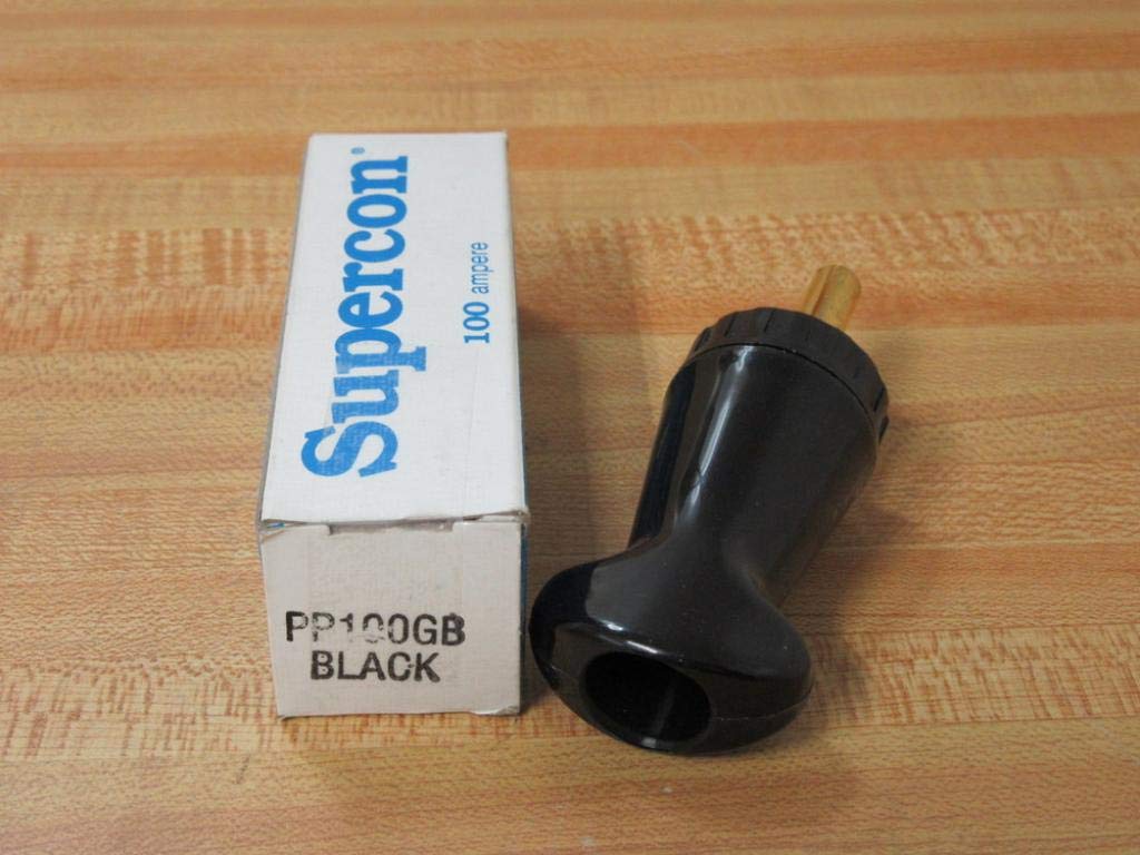 Superior Electric PP100GB 100A Test Plug - Heavy Duty Pin Plug for Electrical Testing, Black | Ideal for Electricians, Contractors & DIY Home Repairs