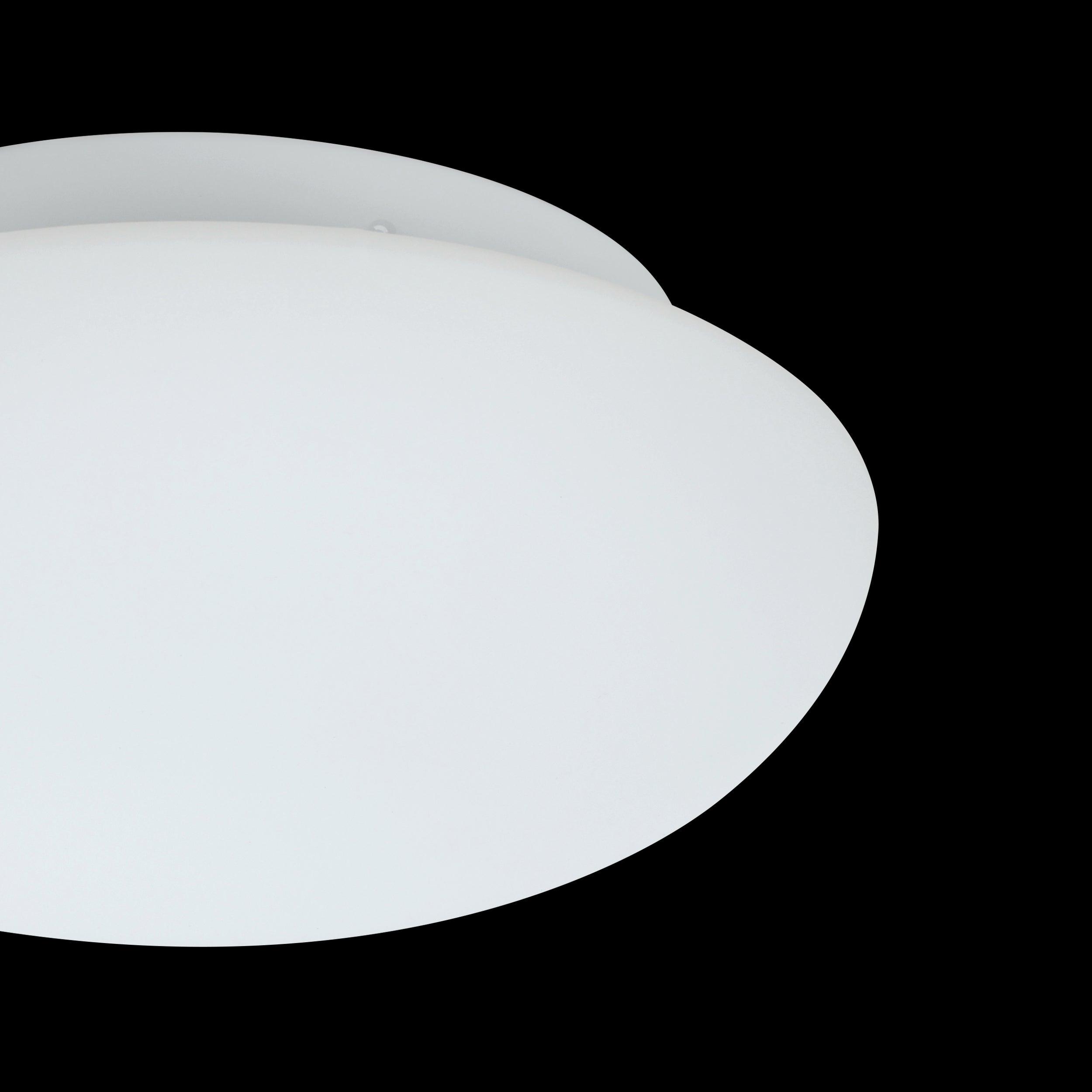 Eglo Ella White Opal Glass Flush Mount Ceiling Light Fixture - 28cm Modern Round LED Lighting for Bedroom, Kitchen, Hallway & Living Room