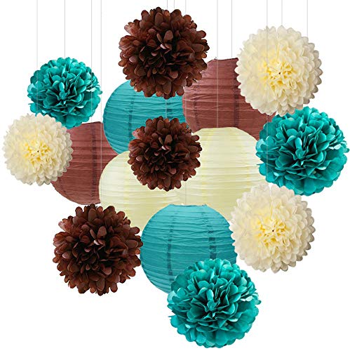 Ivory/Teal/Browns