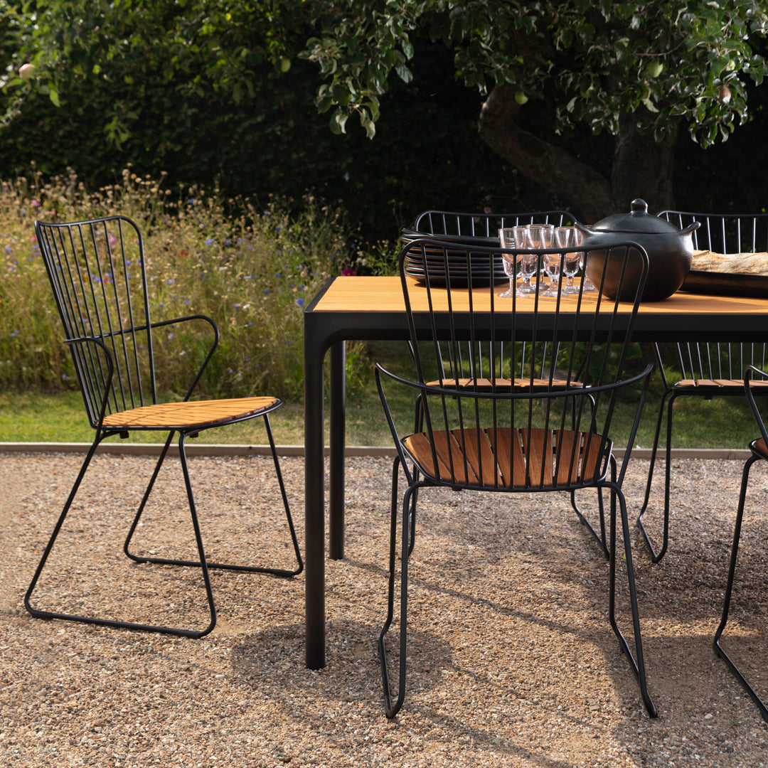 4-Piece Outdoor Dining Set - Rectangle Patio Table with 4 Chairs for Garden, Backyard, and Poolside Gatherings
