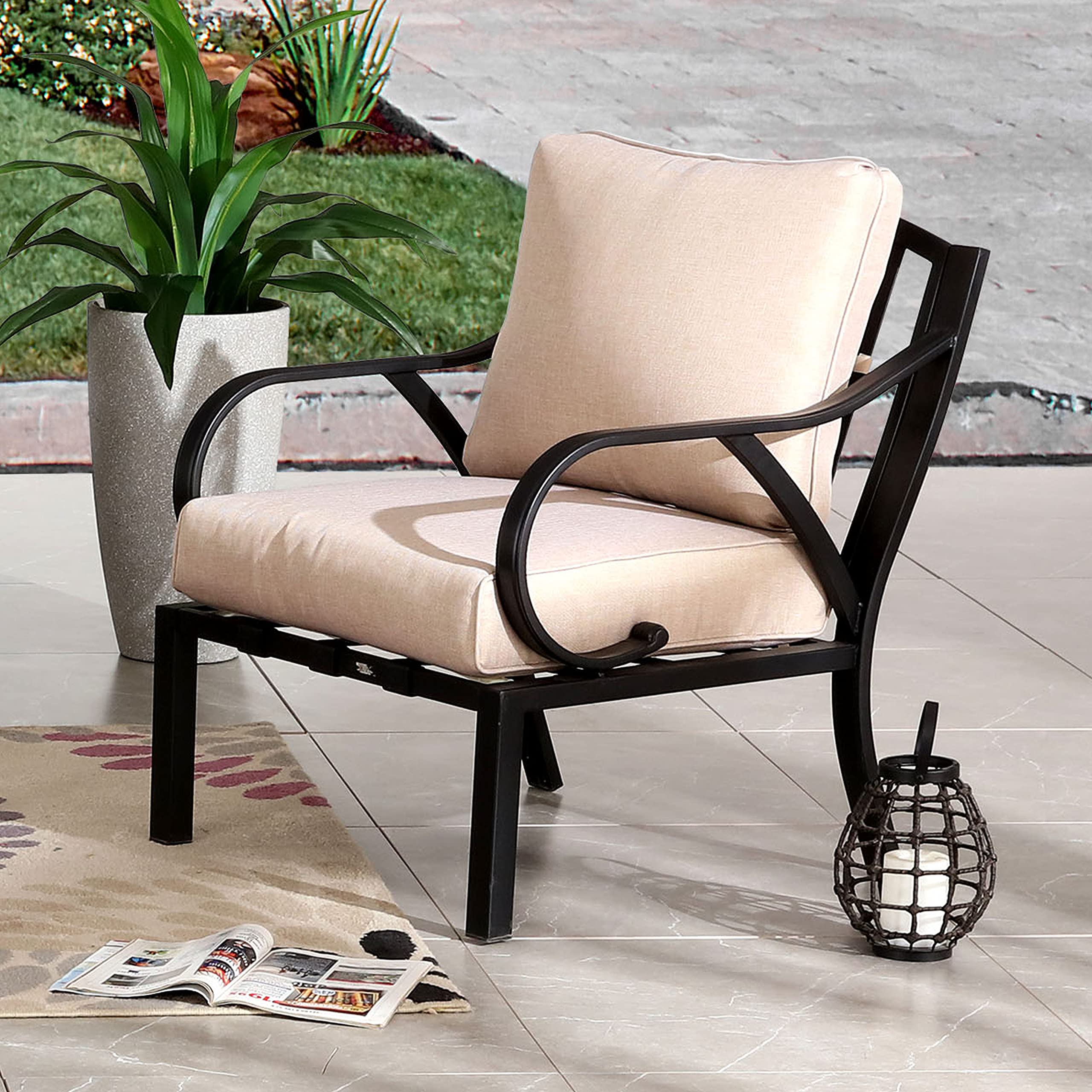 PatioFestival 2-Piece Outdoor Bistro Chair Set with 5.9