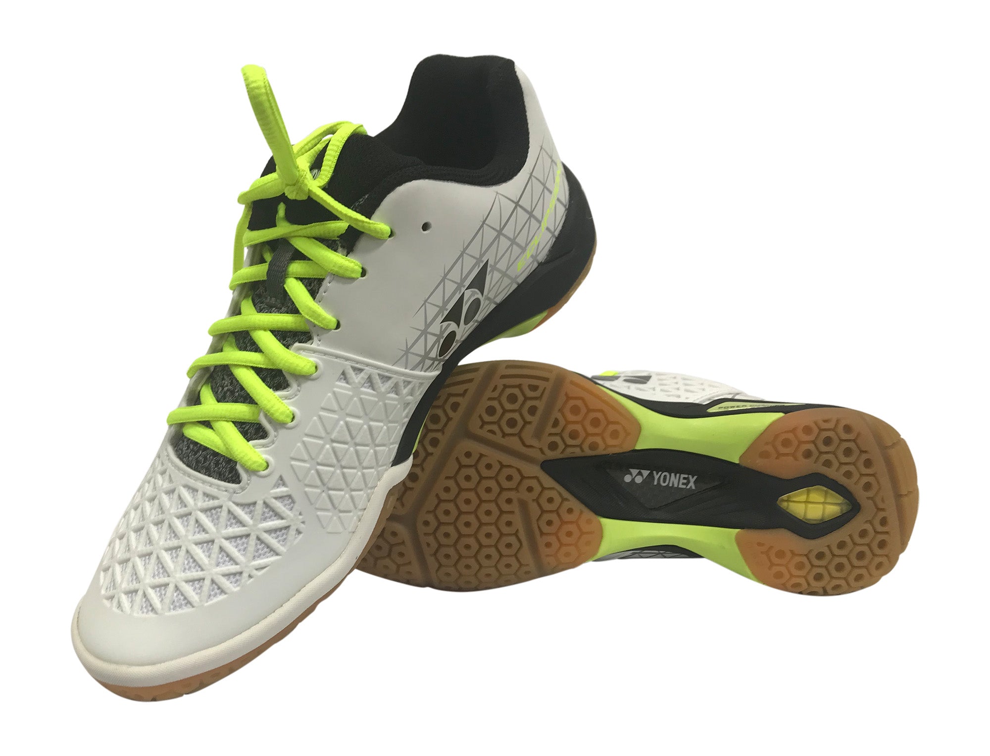 Yonex Power Cushion Eclipsion X Unisex Badminton Shoes - White/Black - Lightweight Comfort for Indoor Court Sports & Training