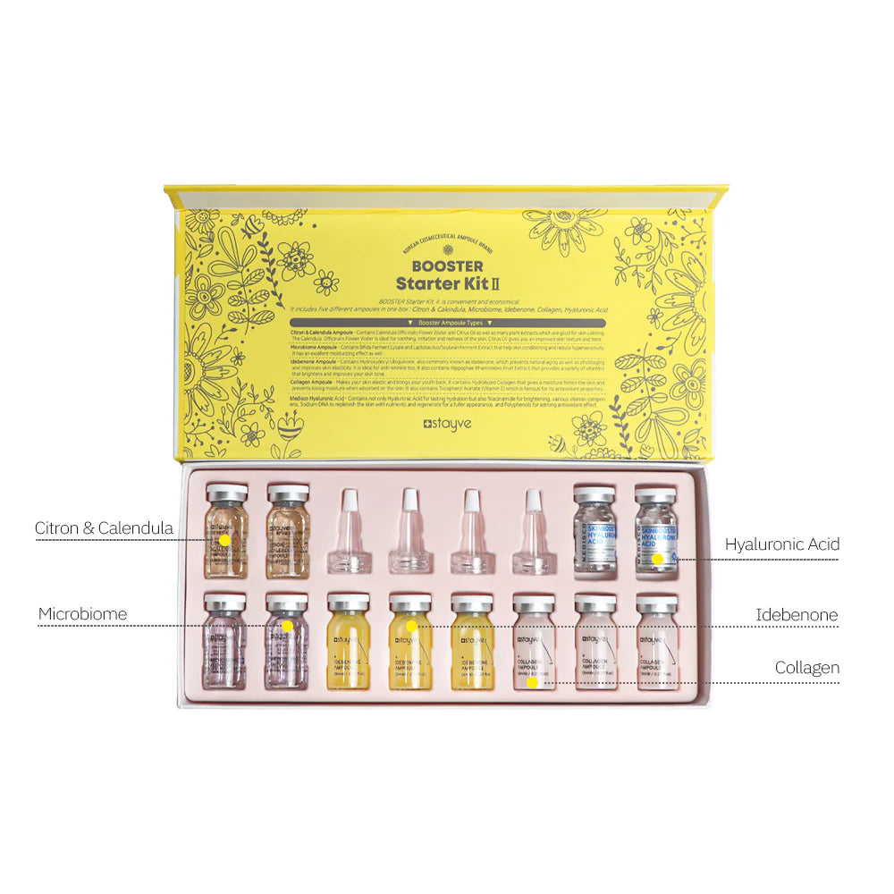 Stayve Booster Starter Kit 2 - Professional Microneedling Ampoule for Skin Rejuvenation | Anti-Aging & Hydration Treatment | Perfect for Home Skincare Routine & Post-Procedure Care
