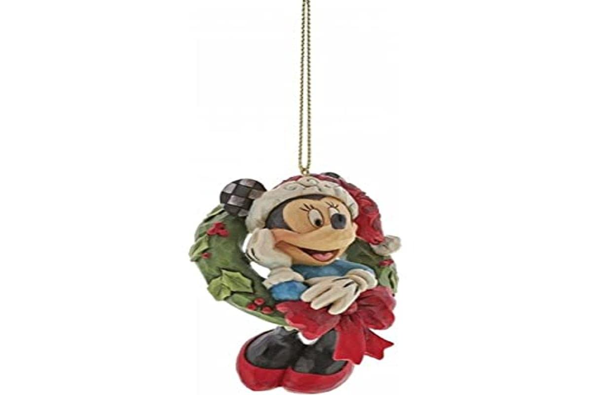 Disney Traditions Minnie Mouse Christmas Hanging Ornament - Holiday Tree Decoration for Disney Fans & Collectors | Perfect for Xmas, Home Decor, Gifts & Disney Themed Parties