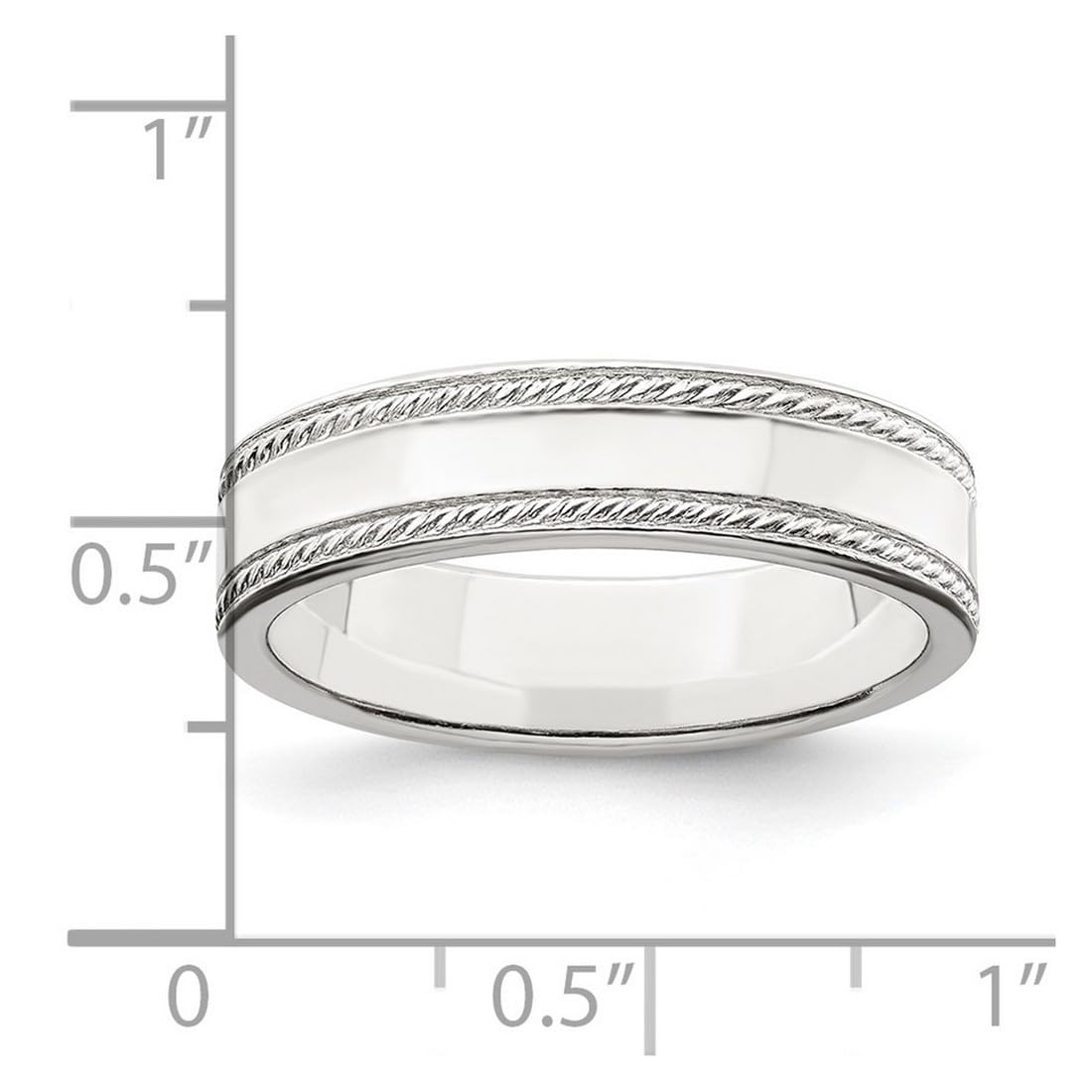 925 Silver Edge Band Ring for Women & Men - Perfect for Everyday Wear