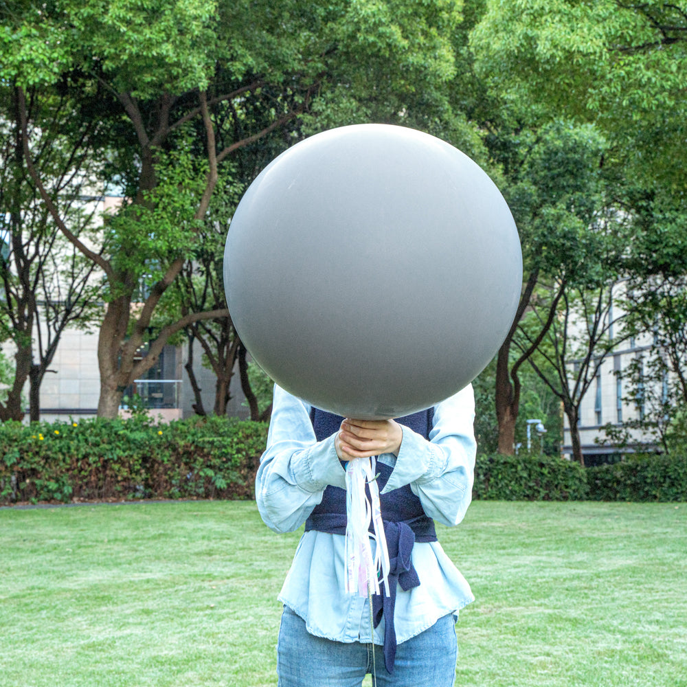 Balloonify 36 Inch Gray Latex Balloons - Pack of 10 | Party Decorations, Birthday Supplies & Event Balloons for Indoor/Outdoor Decor