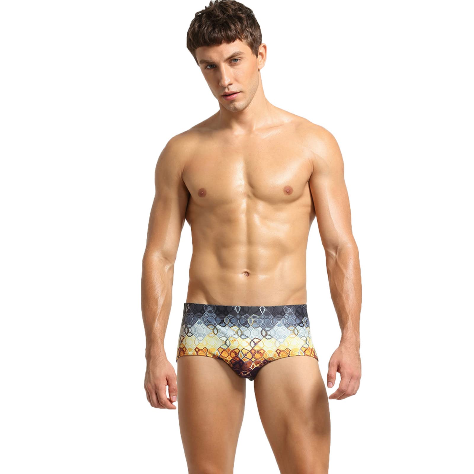 Men's Low Waist Lace Swim Trunks - Sexy Summer Swimwear for Beach & Pool