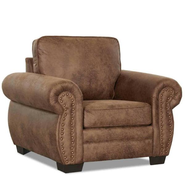 Athens Bandero Tobacco Brown Leather Recliner Chair 691BANTOB - Comfortable Living Room Lounge Chair for Relaxing & Watching TV