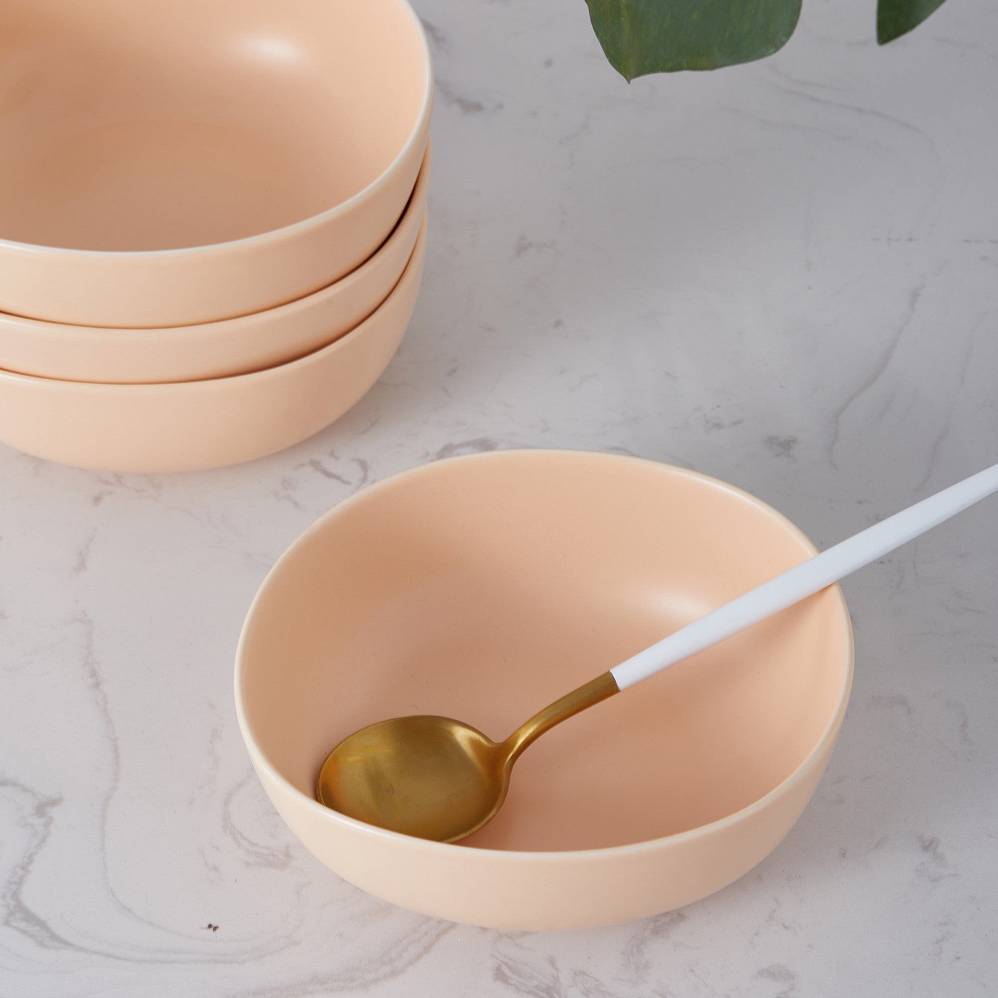 Delilah Porcelain Bowl Set - 6-Piece Dinnerware Set for Soup, Salad & Dessert | Elegant & Durable for Everyday Use & Entertaining