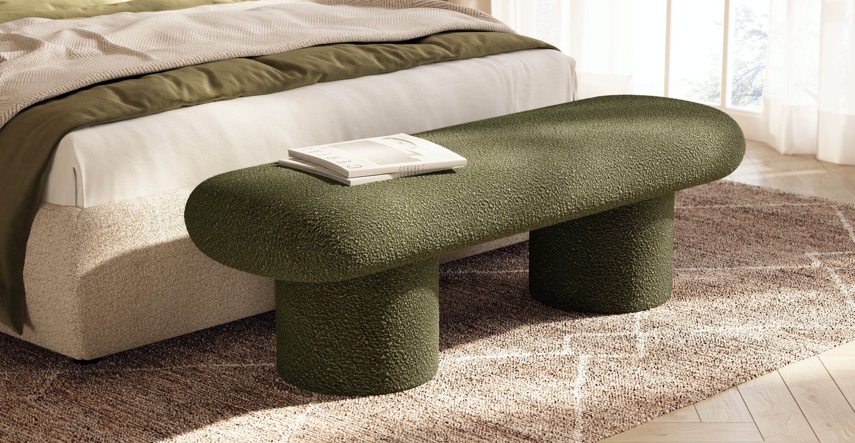 Este Wooden Bench - Modern & Sturdy Outdoor/Indoor Bench for Patio, Garden, Deck, or Entryway - Perfect for Relaxing, Lounging, and Adding Style to Any Space