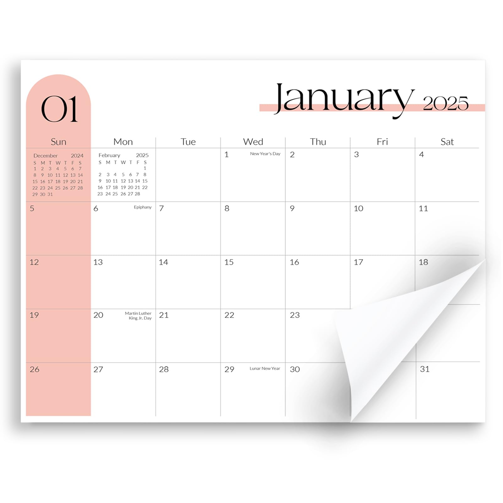 SKYDUE 18-Month Magnetic Refrigerator Calendar (July 2024-December 2025) - 13