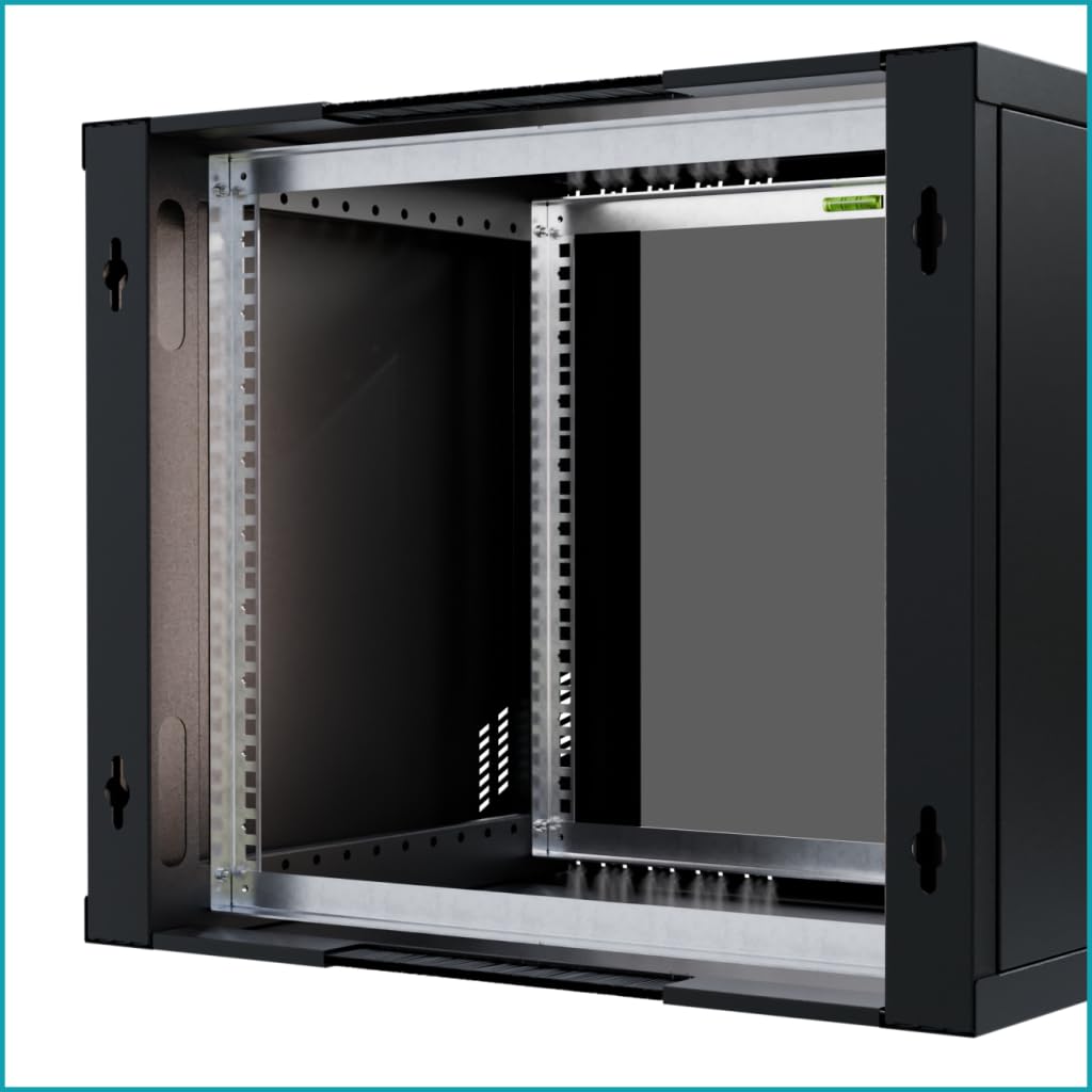 Stalflex 19 Inch 9U 600mm Heavy Duty Steel Server Rack & Network Cabinet - Compatible with Rack Shelf & Rails - Ideal for Data Centers, IT Rooms & Network Equipment Storage