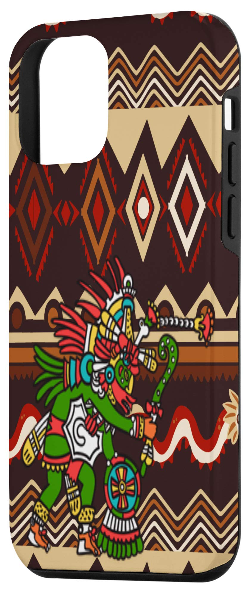 Colorful Mexico Aztec Print iPhone 12 Mini Case - Tribal Design Protective Phone Cover - Perfect for Travel, Festival & Cultural Enthusiasts