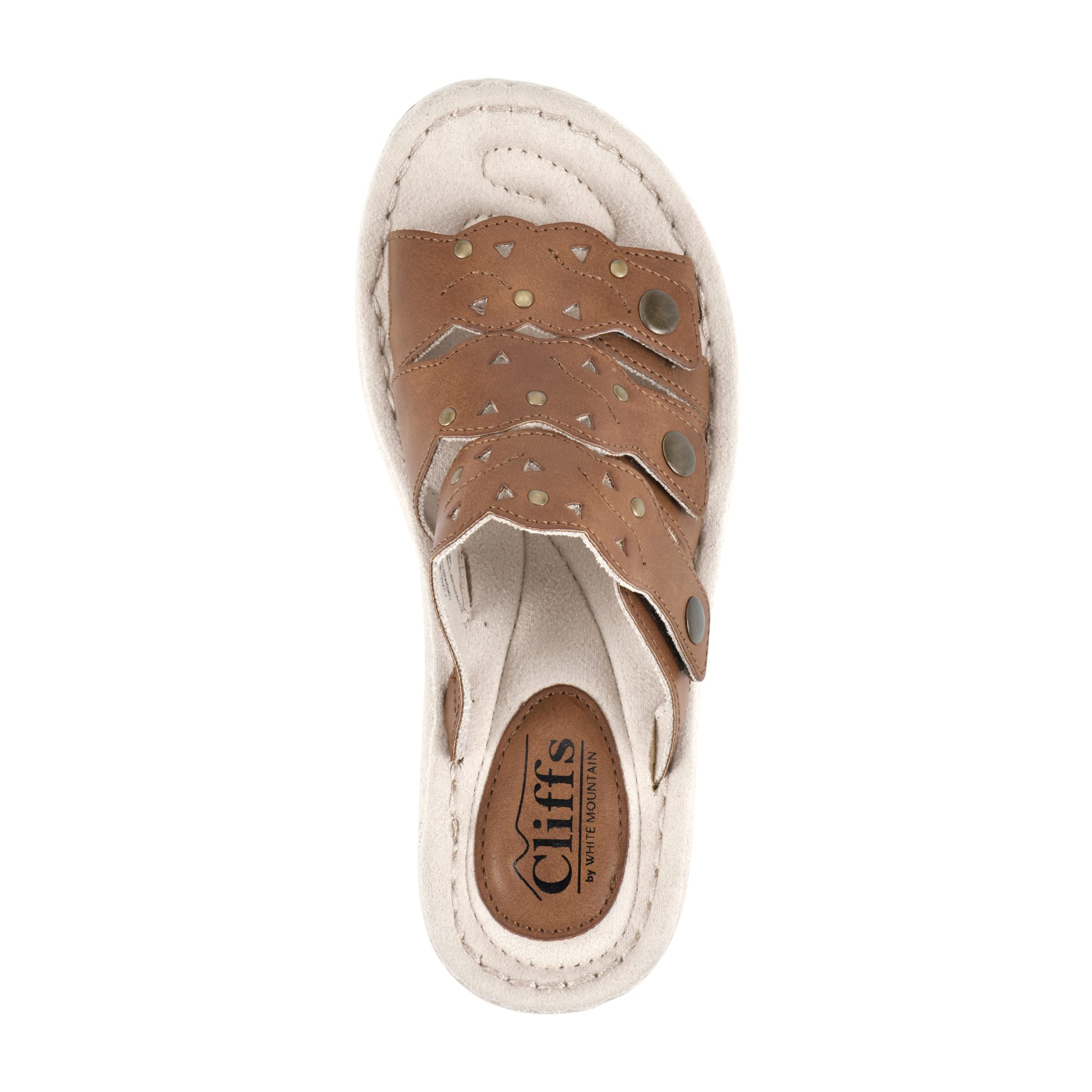 White Mountain Women's Slide Sandals - Comfortable for Home & Beach