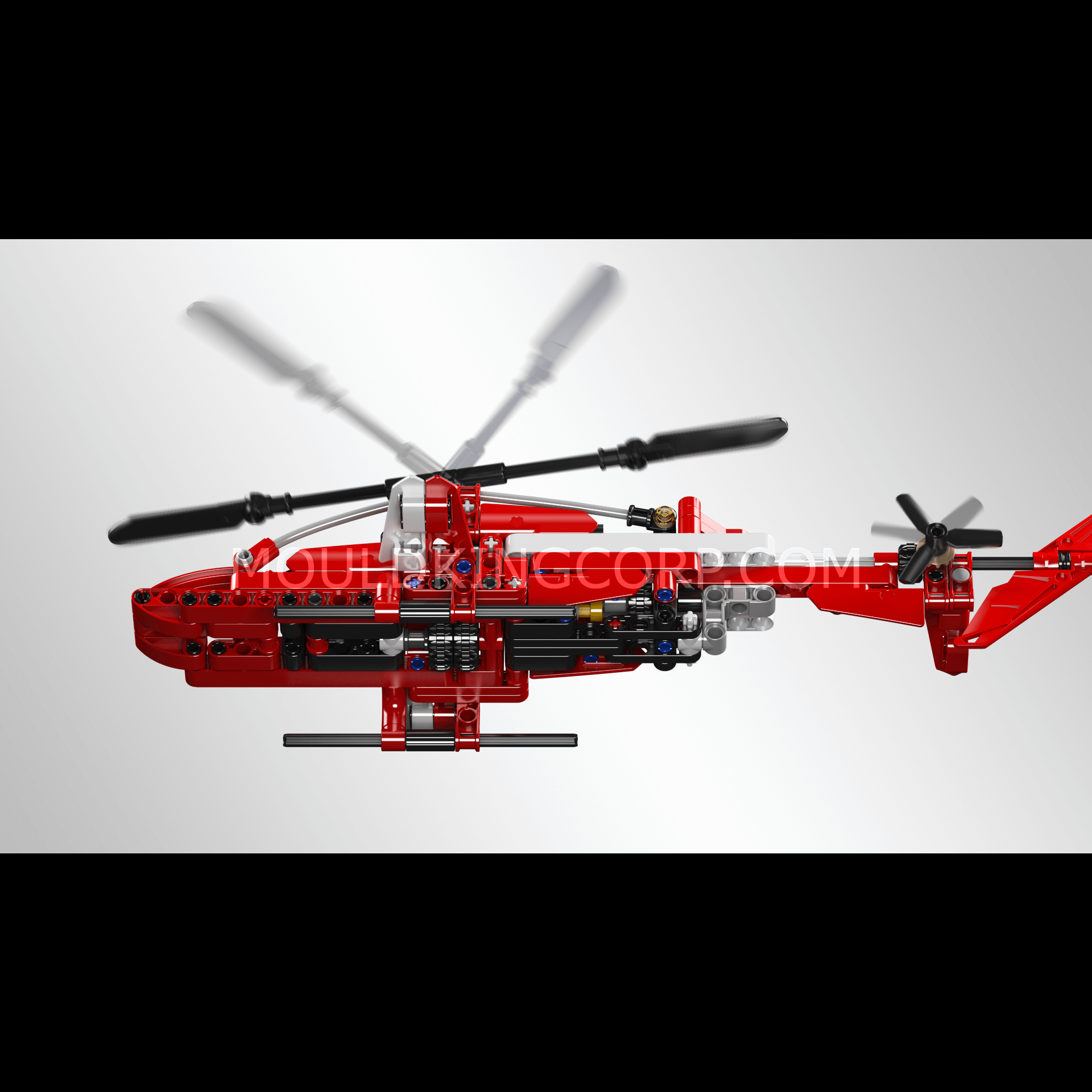 Mould King 24022 Sparrow Helicopter Building Blocks Toy Set - 266 PCS STEM Educational Construction Kit for Kids & Adults | Creative Play, Birthday Gift, Classroom Activity