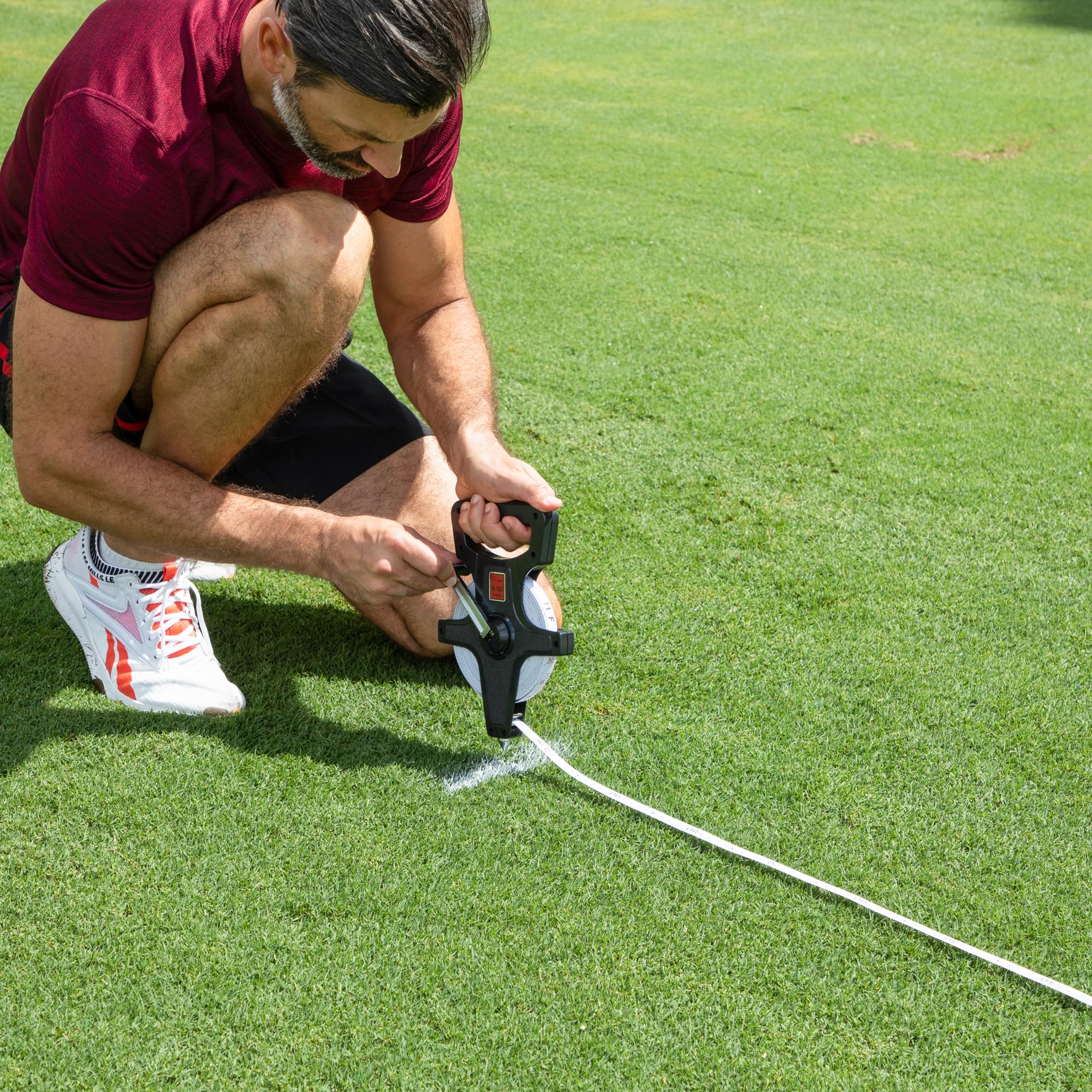 Champion Sports Open Reel Measure Tape - Durable Track & Field Measuring Tool for Long Jump, Triple Jump, High Jump - Competition & Training Use