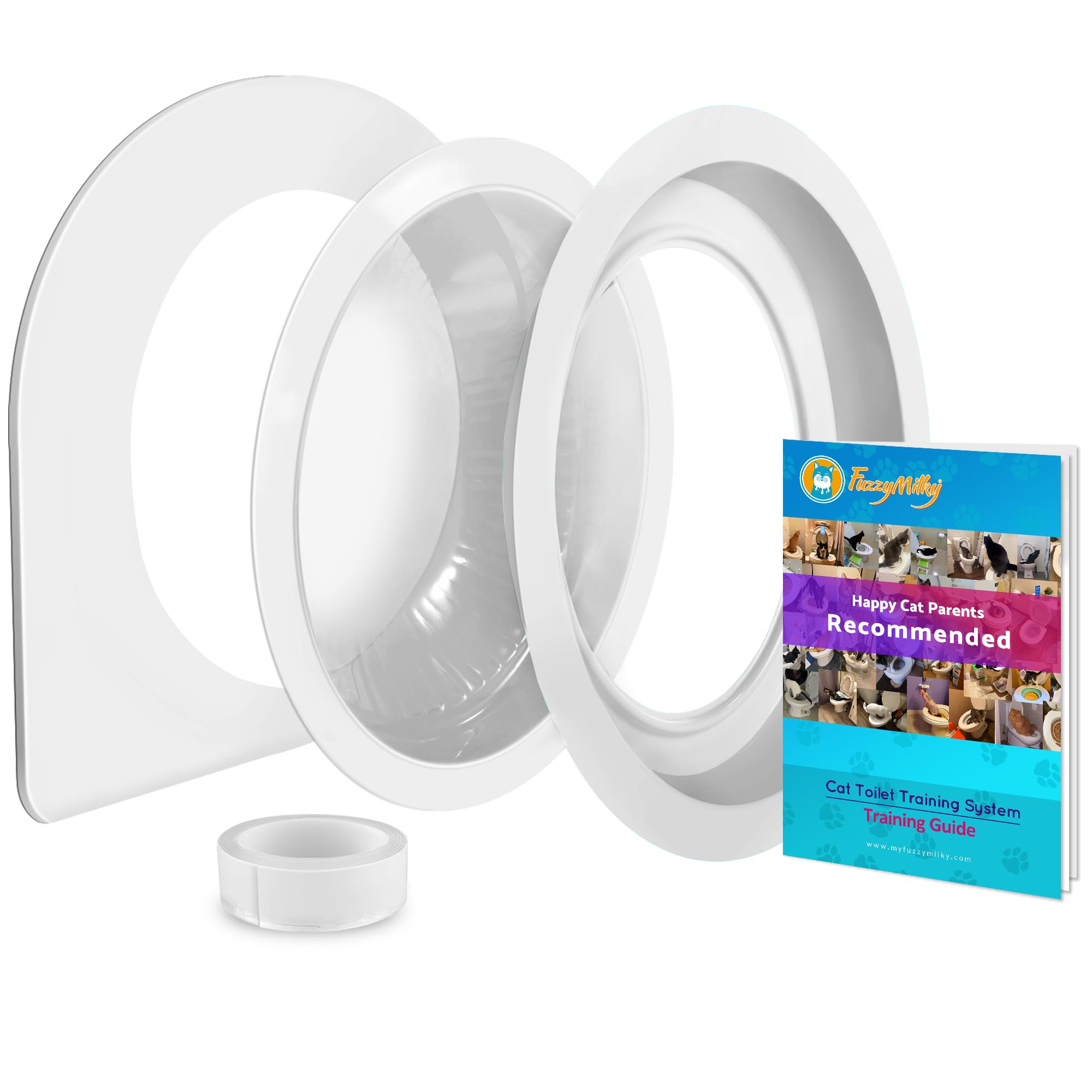 **Cat Toilet Training Kit – Teach Your Cat to Use the Toilet Easily | Step-by-Step Cat Toilet Trainer System | Perfect for Small Apartments & Travel**