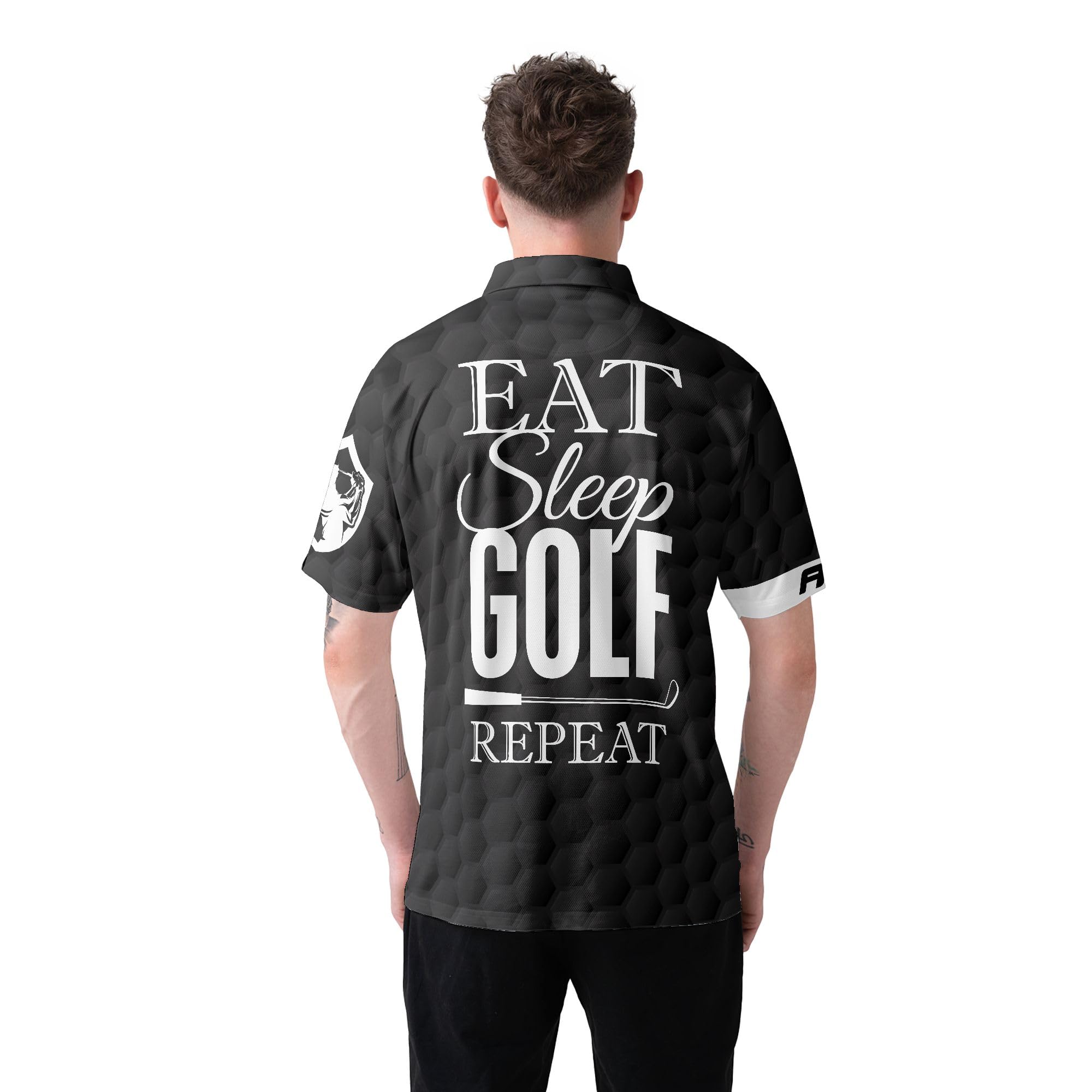 HYPERFAVOR Custom Men's Golf Polo Shirts - Short Sleeve Performance Golf Shirts with Club & Flag Designs | Perfect for Golf Tournaments, Country Club Events & Casual Wear