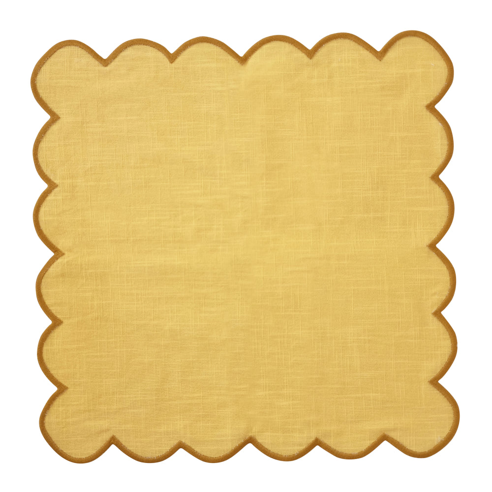 Premium Sally Napkins 4-Pack - 45x45cm Soft Yellow Cloth Napkins for Dining, Parties & Everyday Use