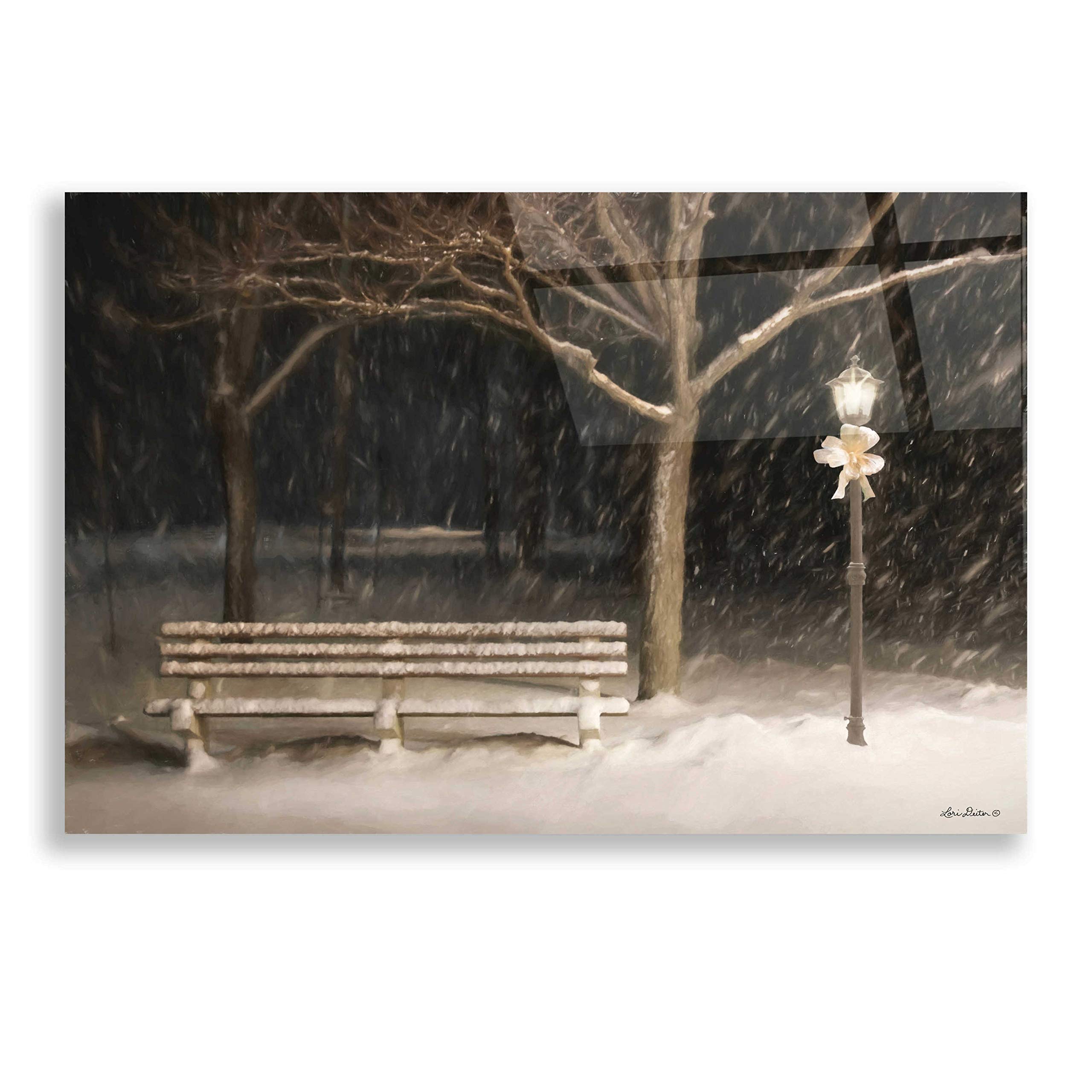 Epic Art 'Snowy Bench' by Lori Deiter - 24