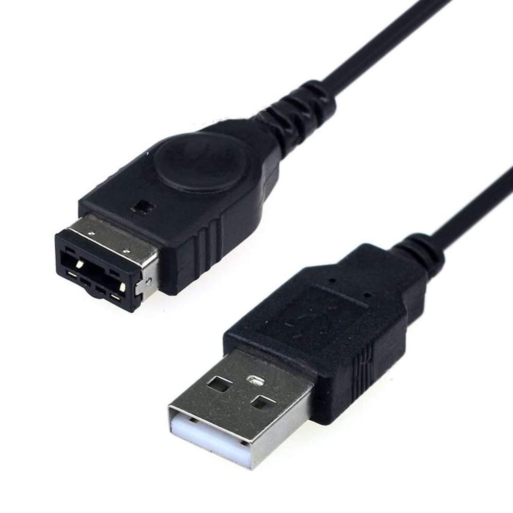 USB Charging Cable for Gameboy Advance SP & Nintendo DS - 1.2M Durable Black Cord with Fast Charging | Compatible with GBA SP | Perfect for Gaming On-The-Go & Travel Accessories