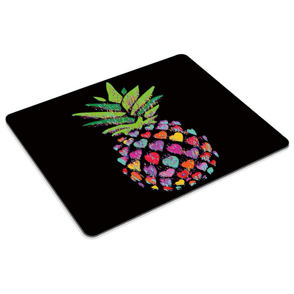 Non-Slip Pineapple Mouse Pad with Rubber Base - Cute Computer & Laptop Desk Accessory for Office, Gaming & Home Use (1 Piece, Yellow Pineapple Design)