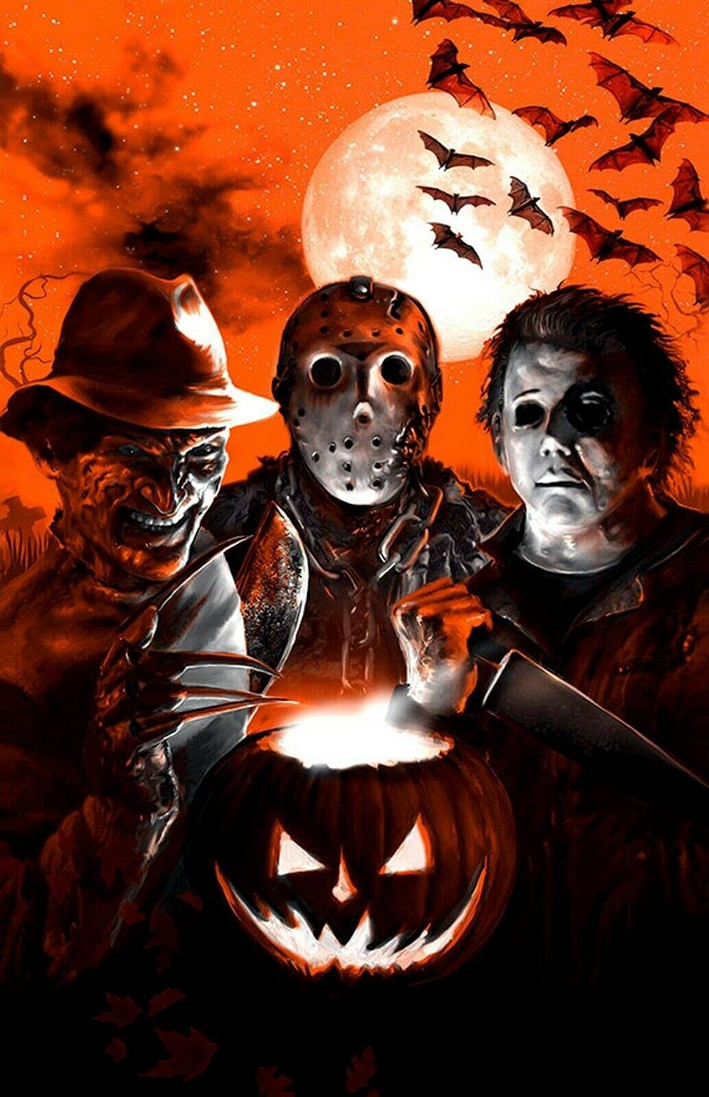 1000-Piece Halloween Horror Movie Jigsaw Puzzle - Freddy Krueger, Jason Voorhees & Michael Myers - Wooden Puzzle for Adults & Kids - Educational Toy & Gift - Creative Puzzle Game C668 - Perfect for Family Game Nights & Halloween Party Activities