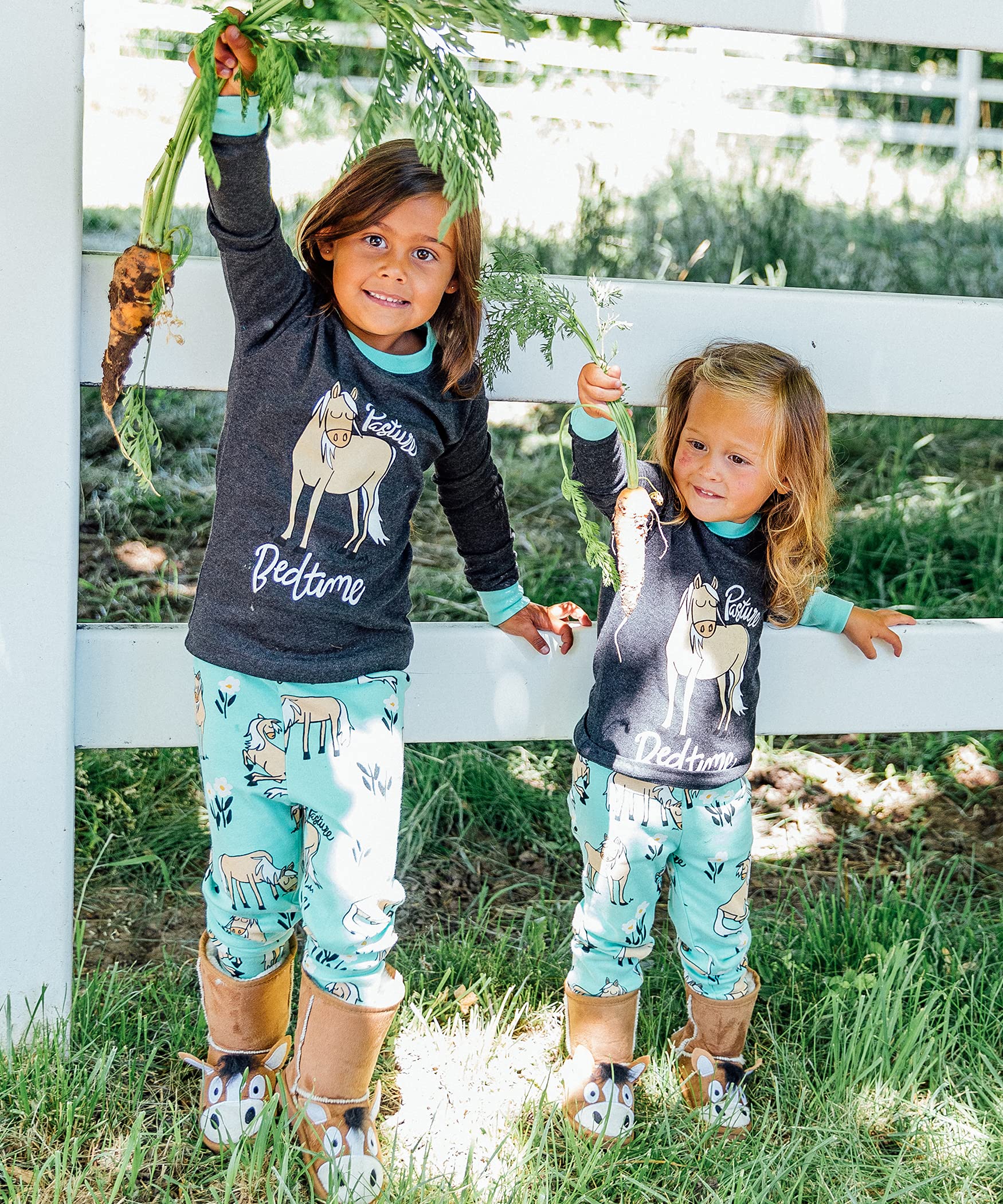 Lazy One Warm Long-Sleeve Pajama Sets for Girls & Boys | Funny Kids' Pajamas | Cozy & Comfortable Sleepwear | Perfect for Winter Nights & Family Movie Time